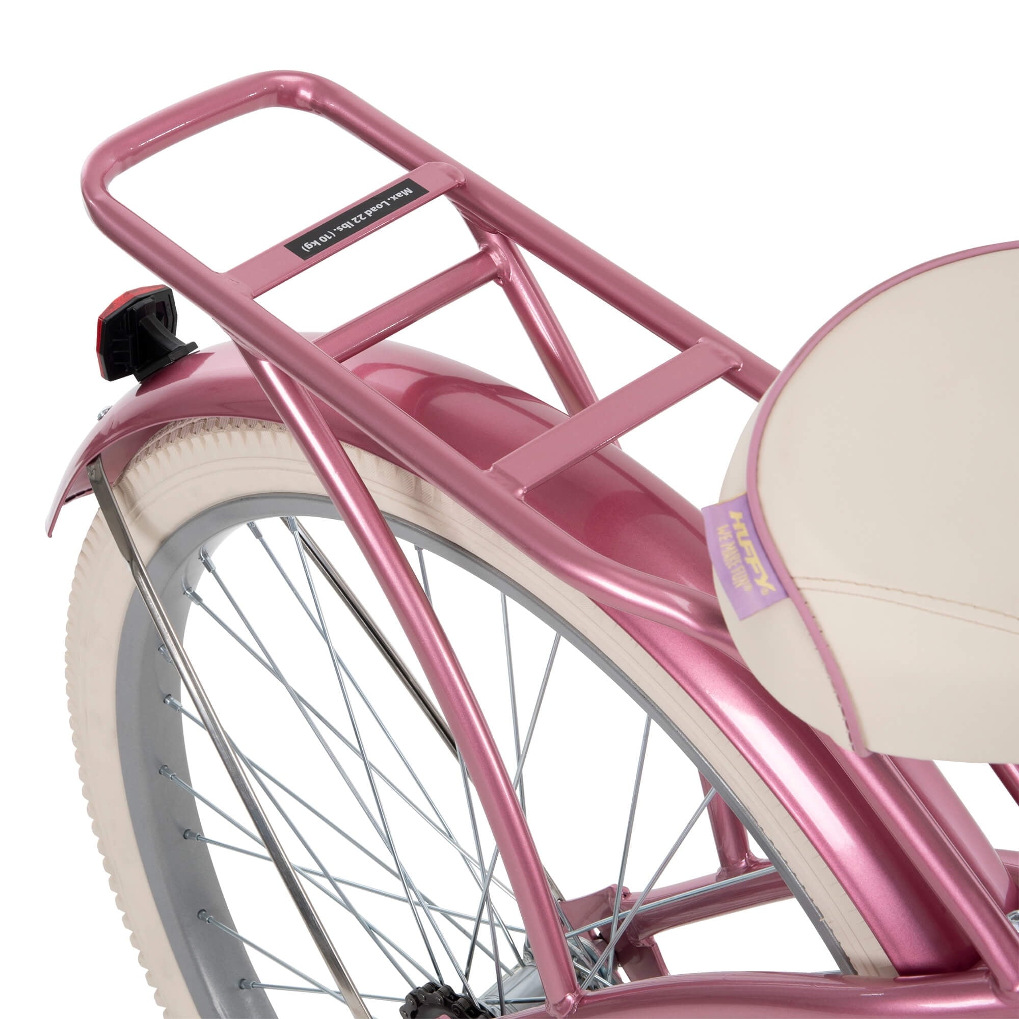 26 In. Nel Lusso Women's Beach Cruiser Bike. Pink Taffeta
