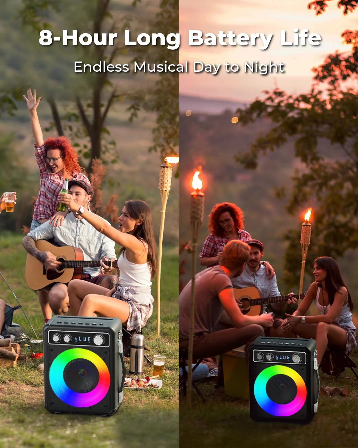 BONAOK Karaoke Machine. Portable Bluetooth Speaker