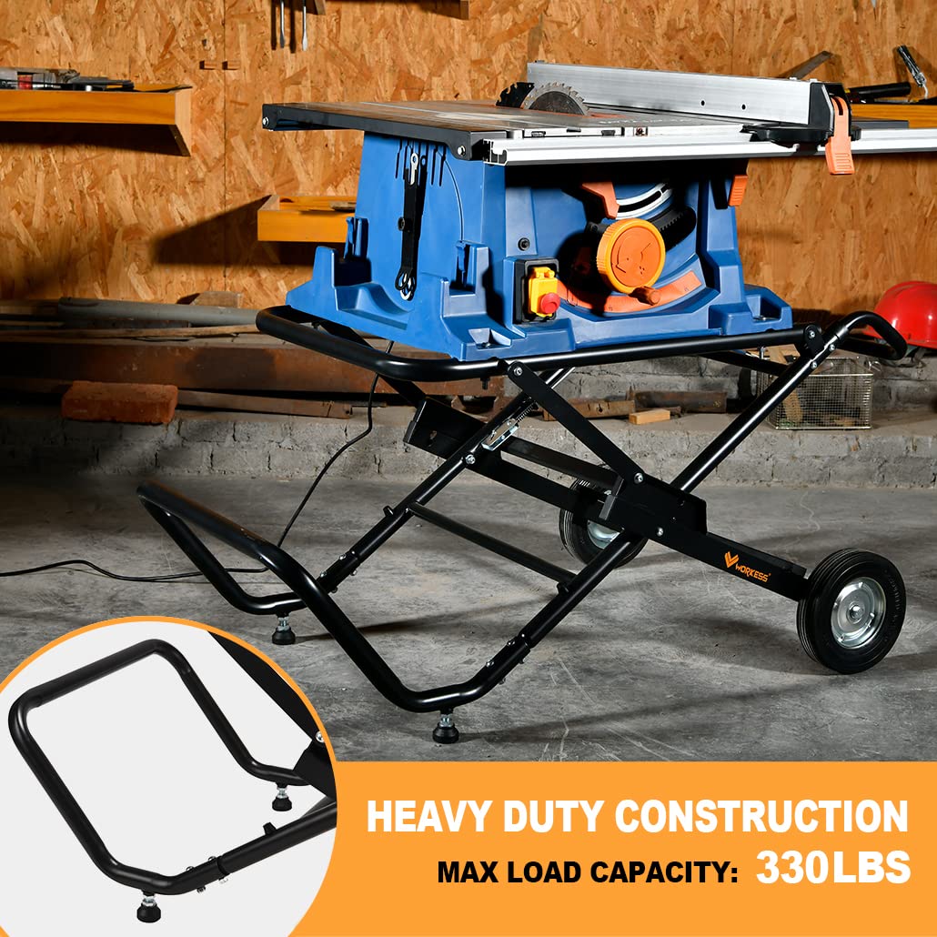 WORKESS Portable Table Saw Stand. 330 Lbs Load Capacity