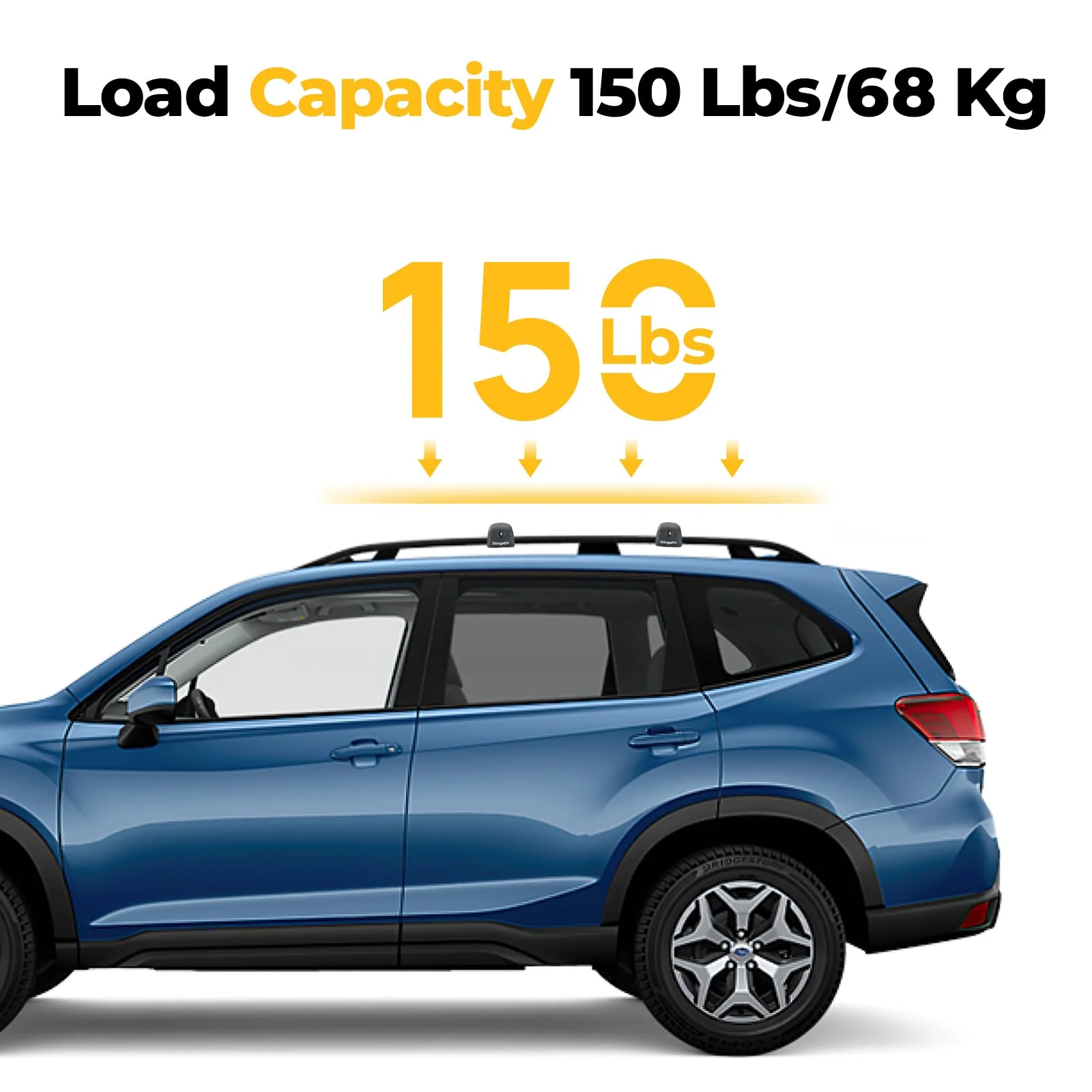 BougeRV Car Roof Rack Cross Bars Compatible with Lock