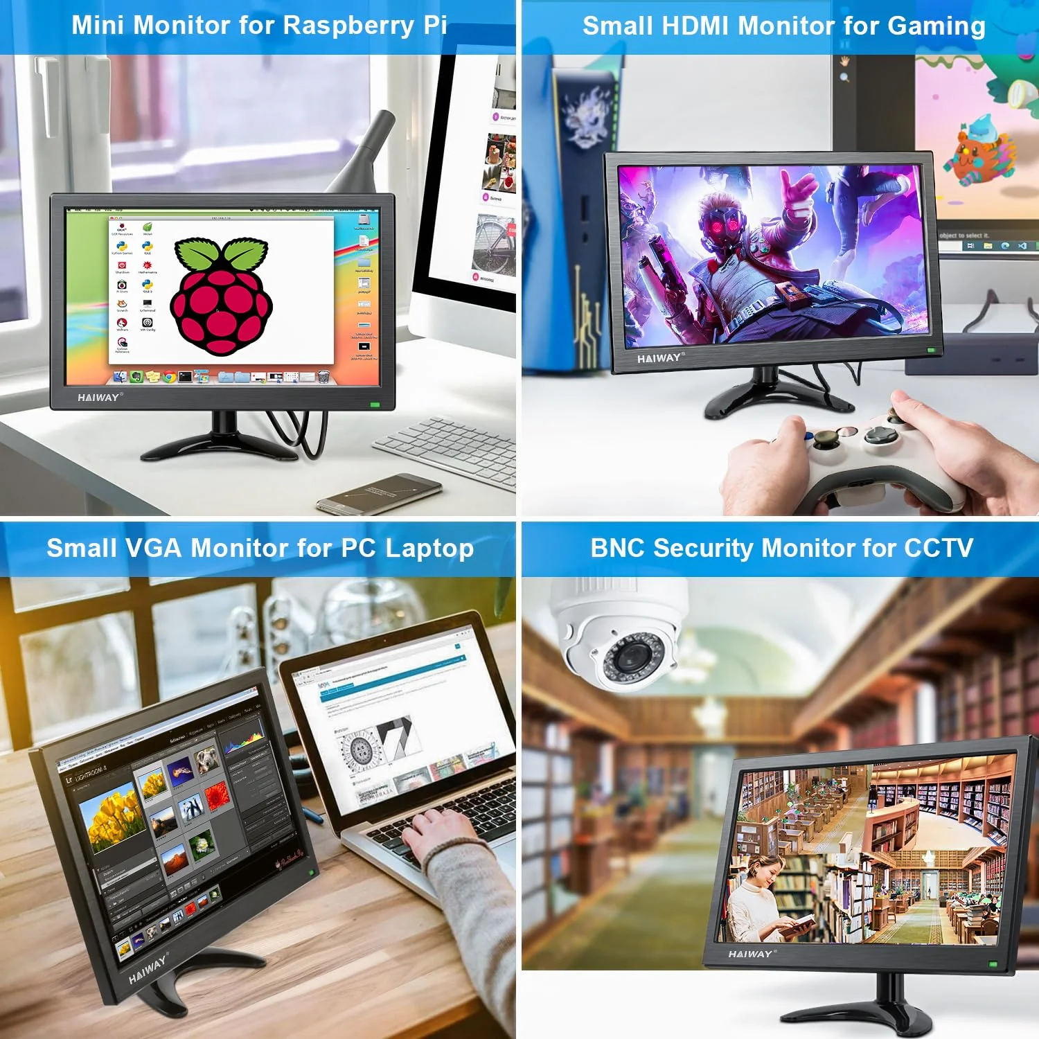 Haiway 13.3 inch Security Monitor. 1366x768 LED Monitor