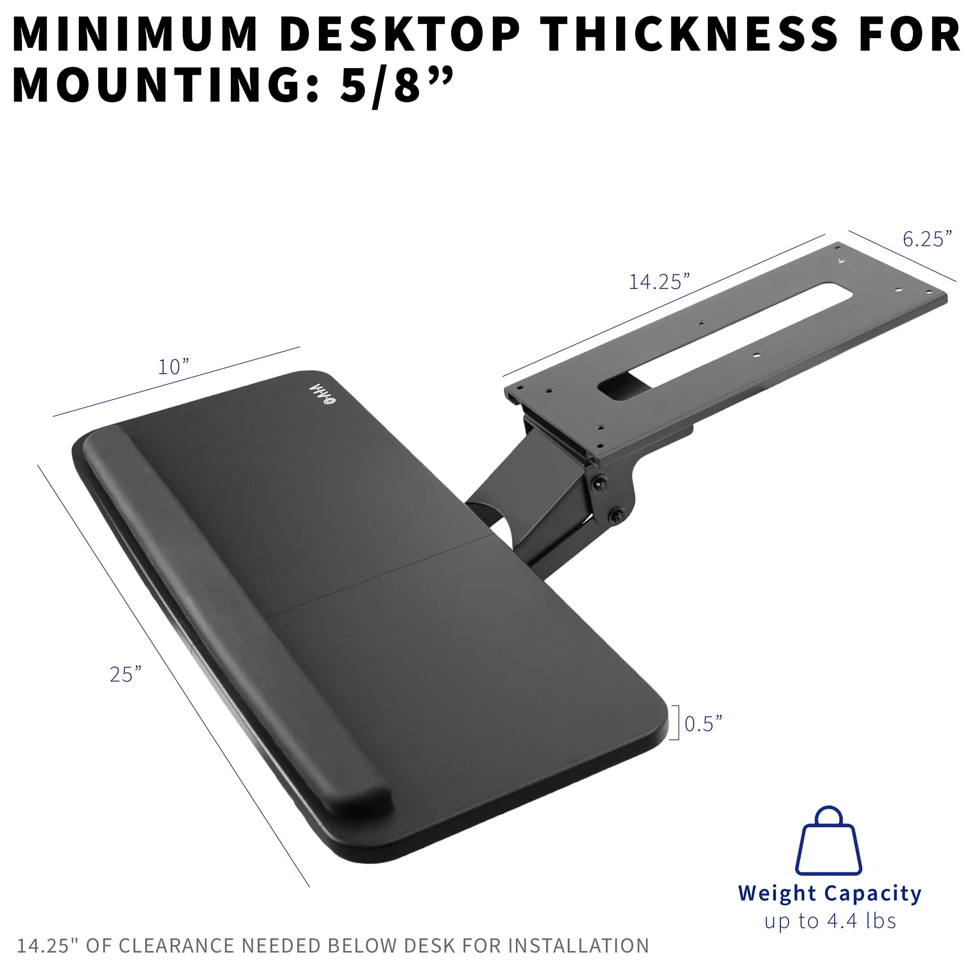 VIVO Adjustable Computer Keyboard & Mouse Platform Tray