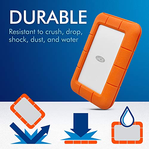 LaCie Rugged Mini 2TB External Hard Drive Portable HDD
