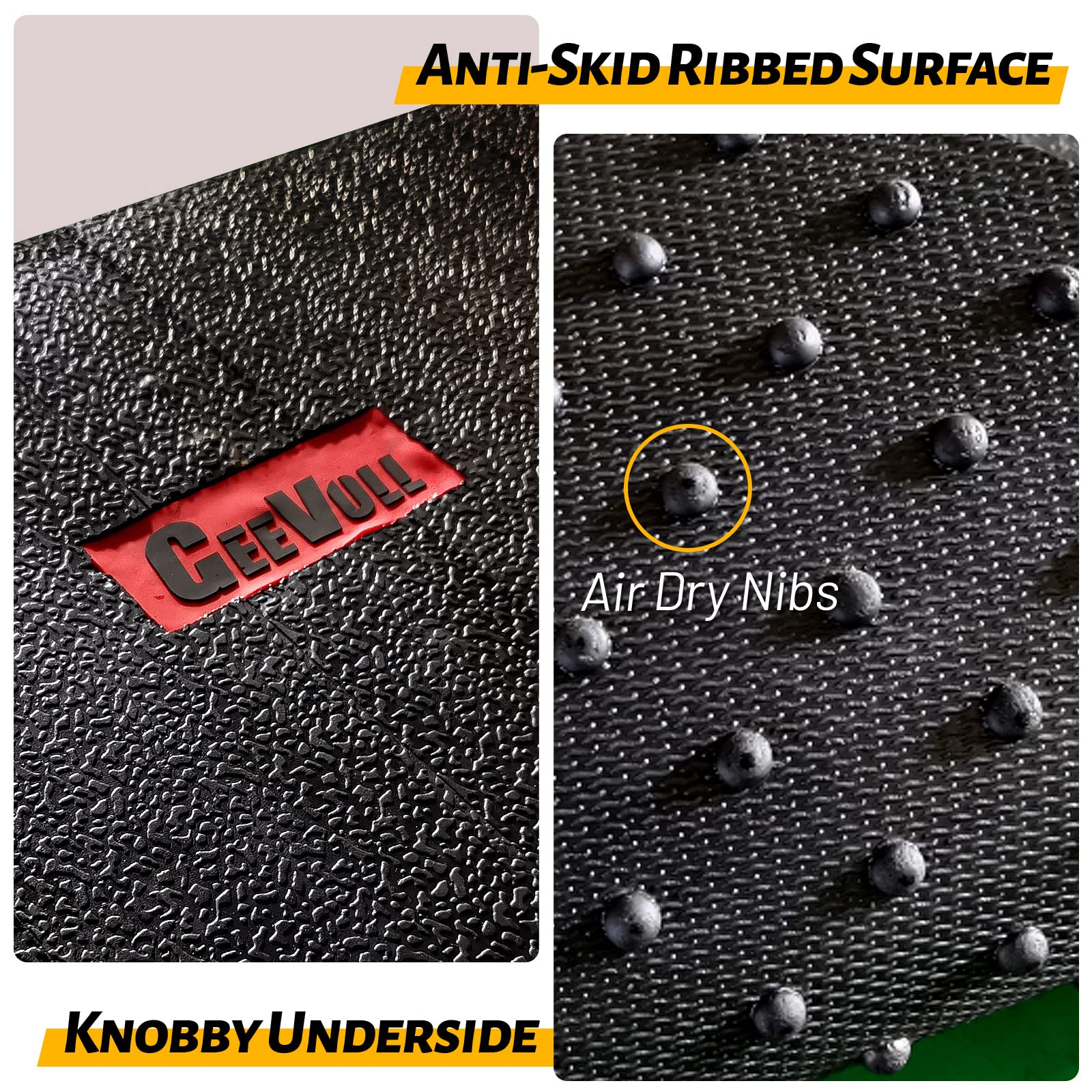 GEEVOLL Heavy Duty Rubber Truck Bed Mat for 2005-2023 Toyota