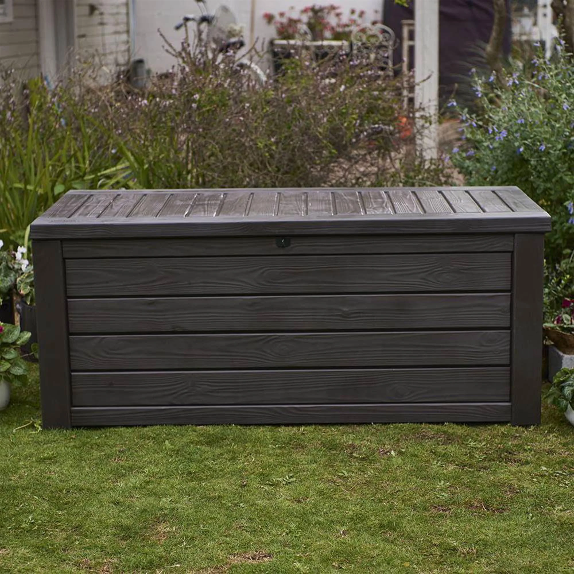 Keter Westwood 150 Gallon Plastic Outdoor Storage Deck Box