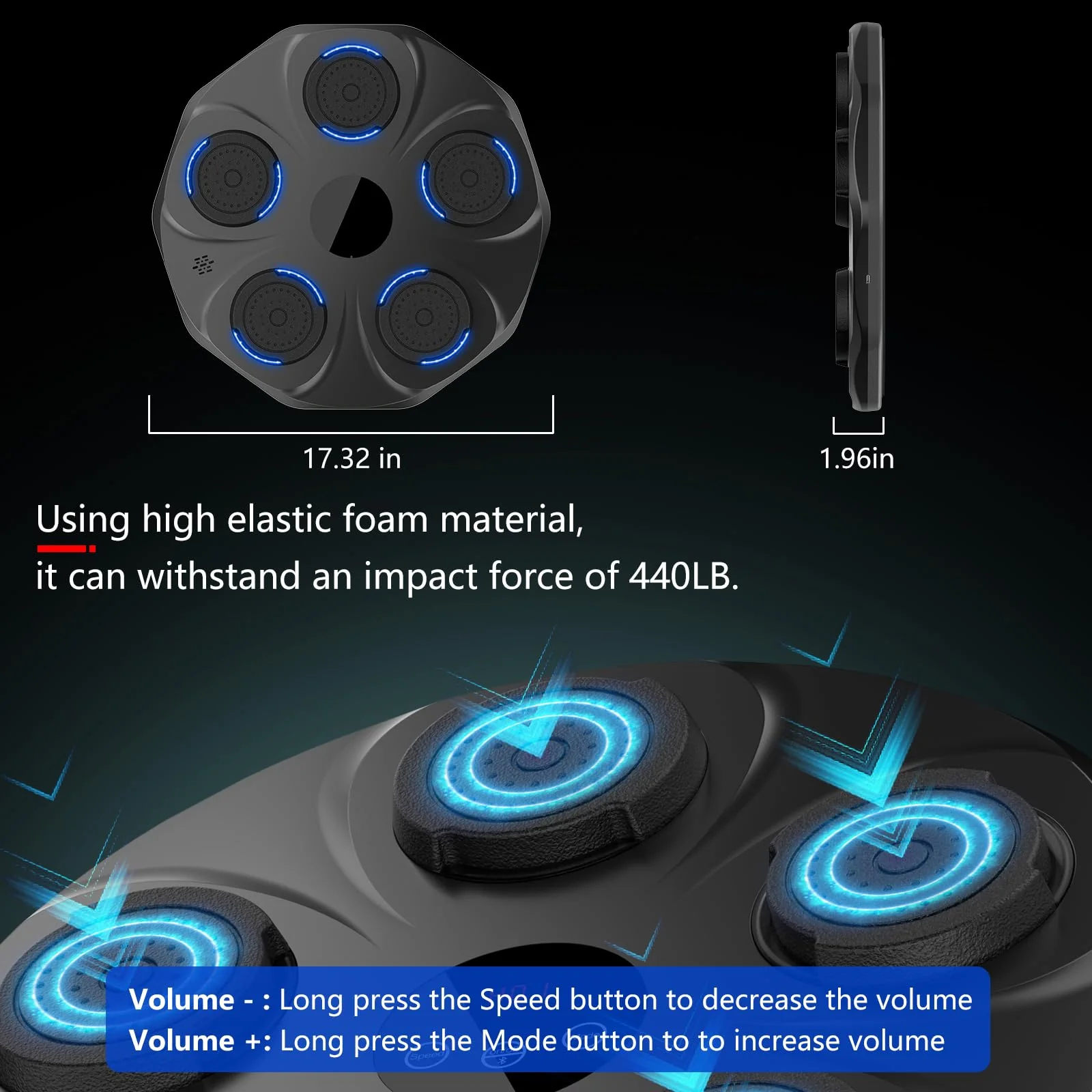 Smart Bluetooth Music Boxing Machine with Boxing Gloves