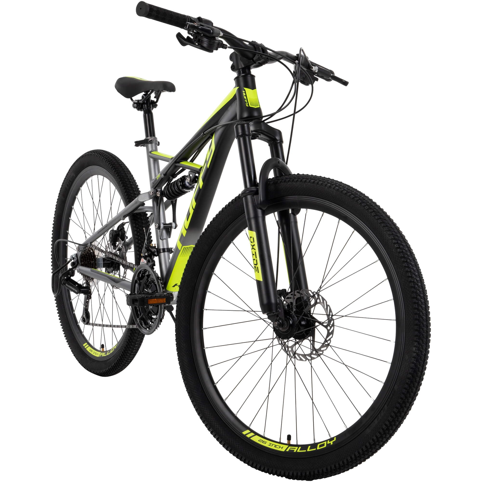 26 In. Oxide Men's Mountain Bike - Dual Suspension. Black
