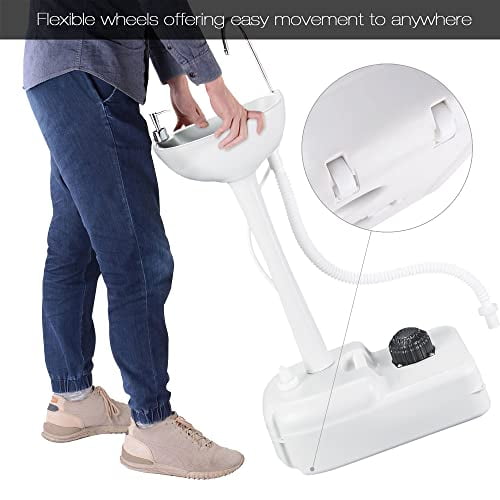 Portable Hand Wash Stand Camping Sink with Soap Dispenser & Towel Holder Water Capacity Hand Washing Station Safe HDPE for Outdoor Events.Gatherings & Worksite