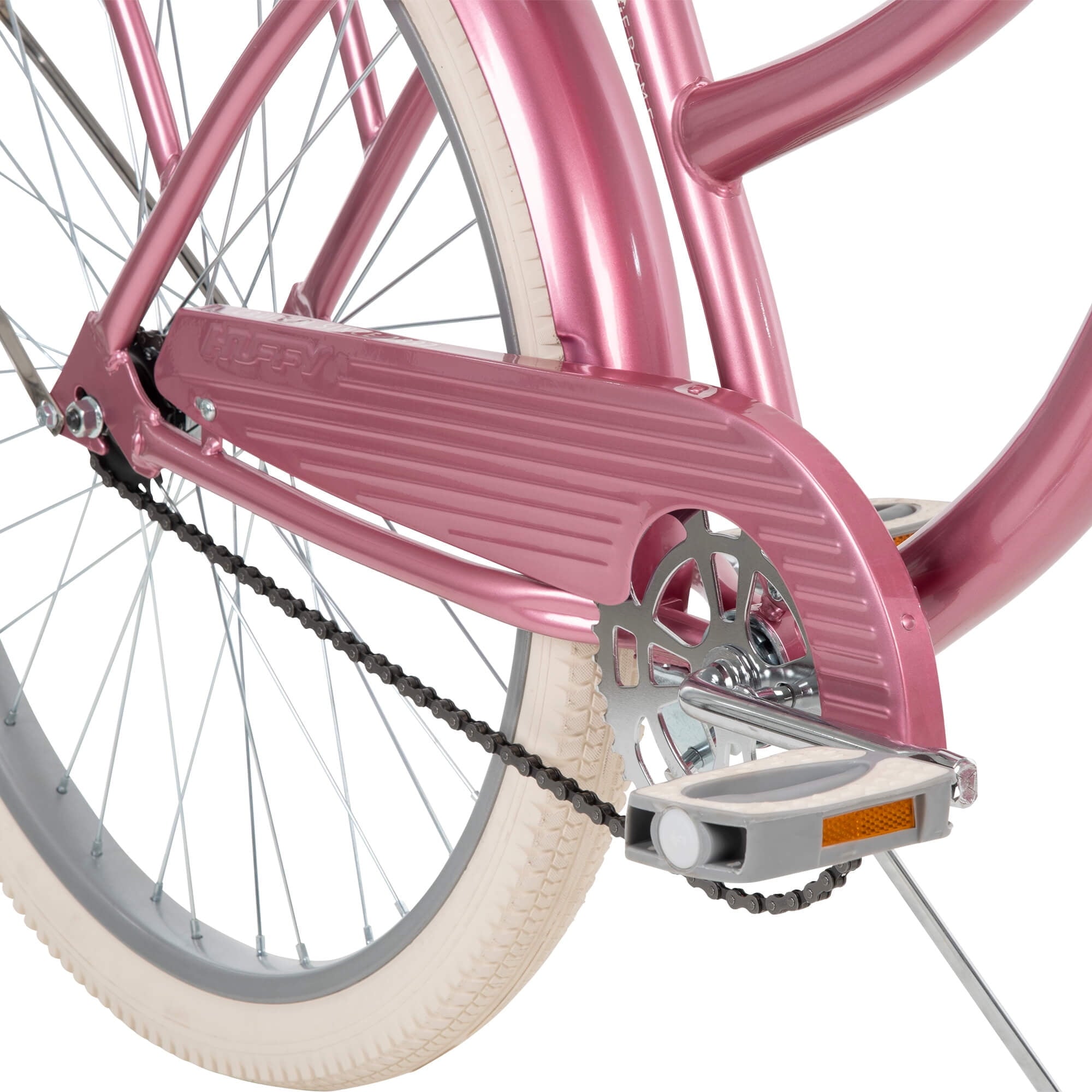 26 In. Nel Lusso Women's Beach Cruiser Bike. Pink Taffeta