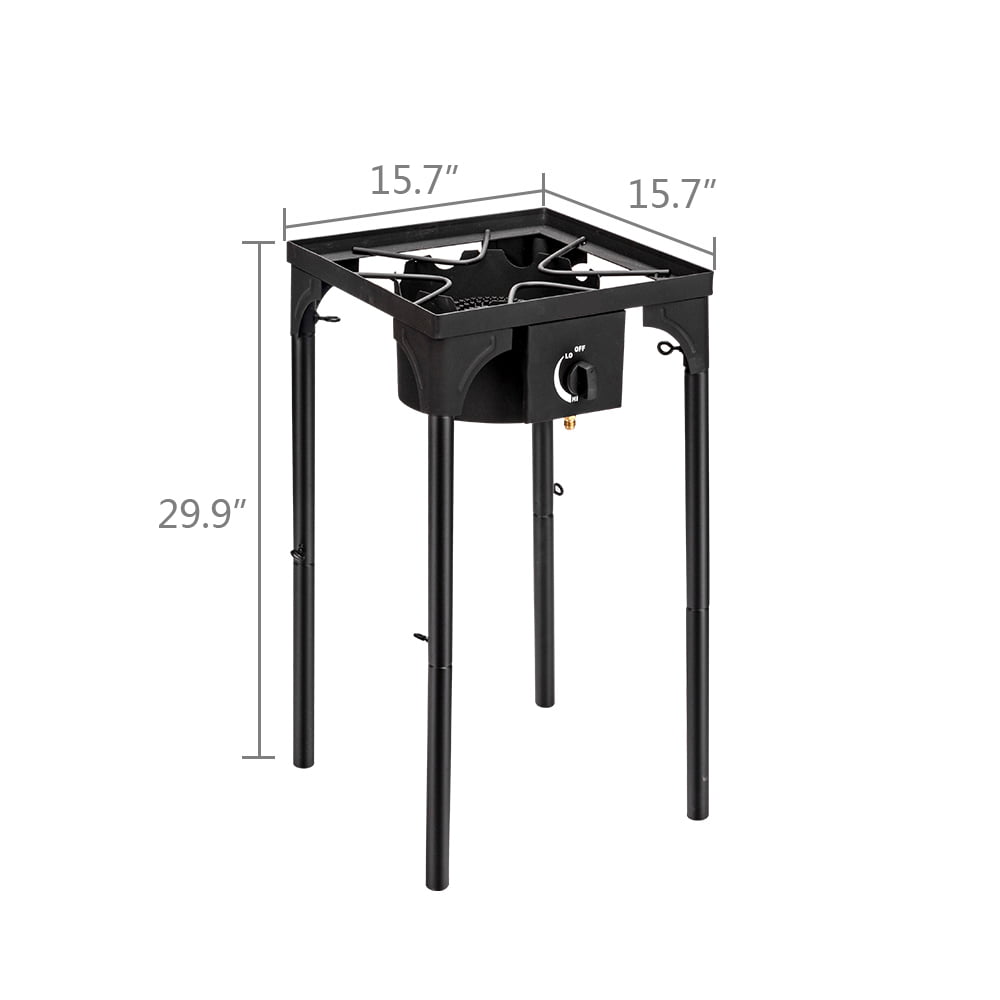 Portable 75.000 BTU Outdoor Single Burner Propane Burner Cooking BBQ Grill