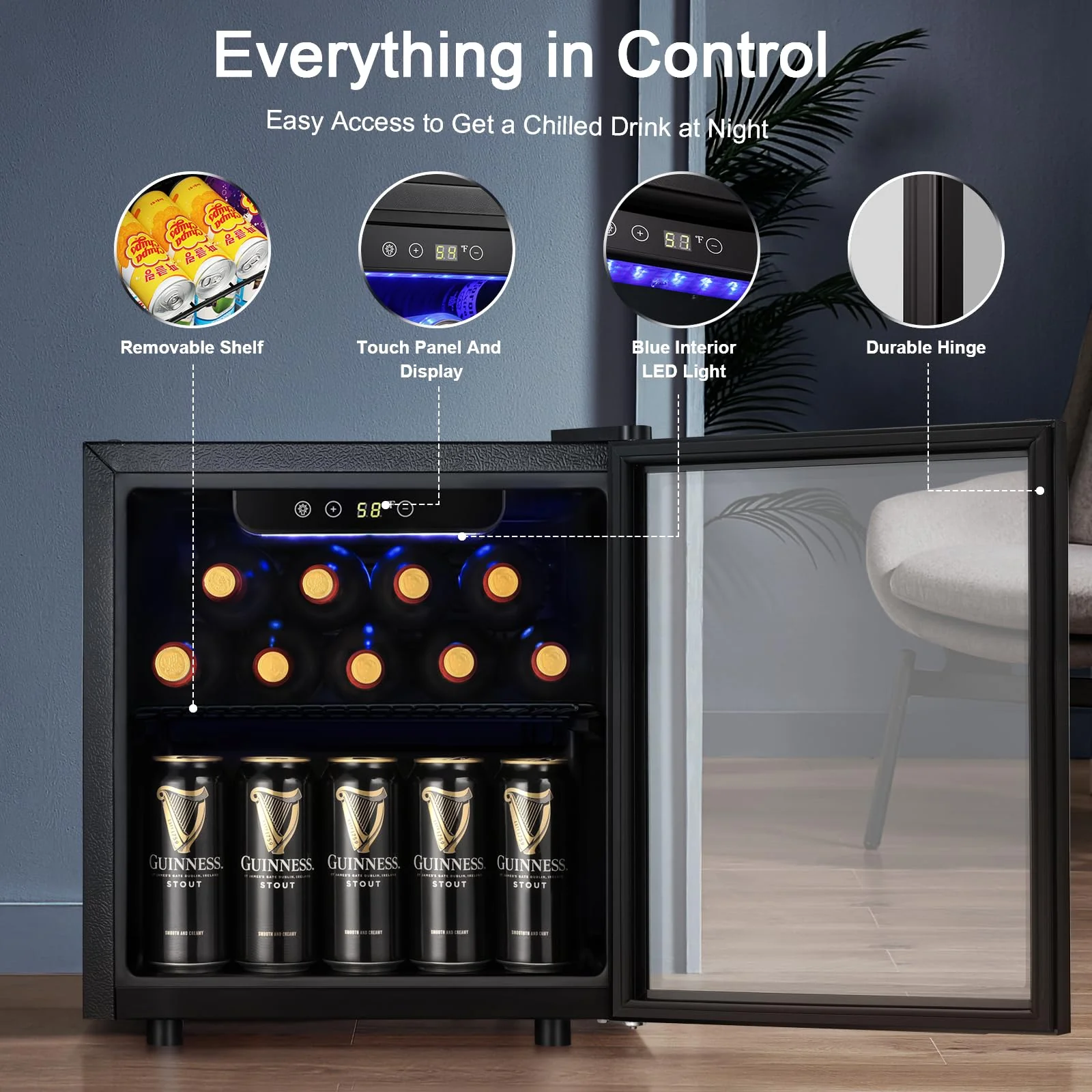 Antarctic Star 12 Bottle 48 Can Cabinet Beverage Refrigerator