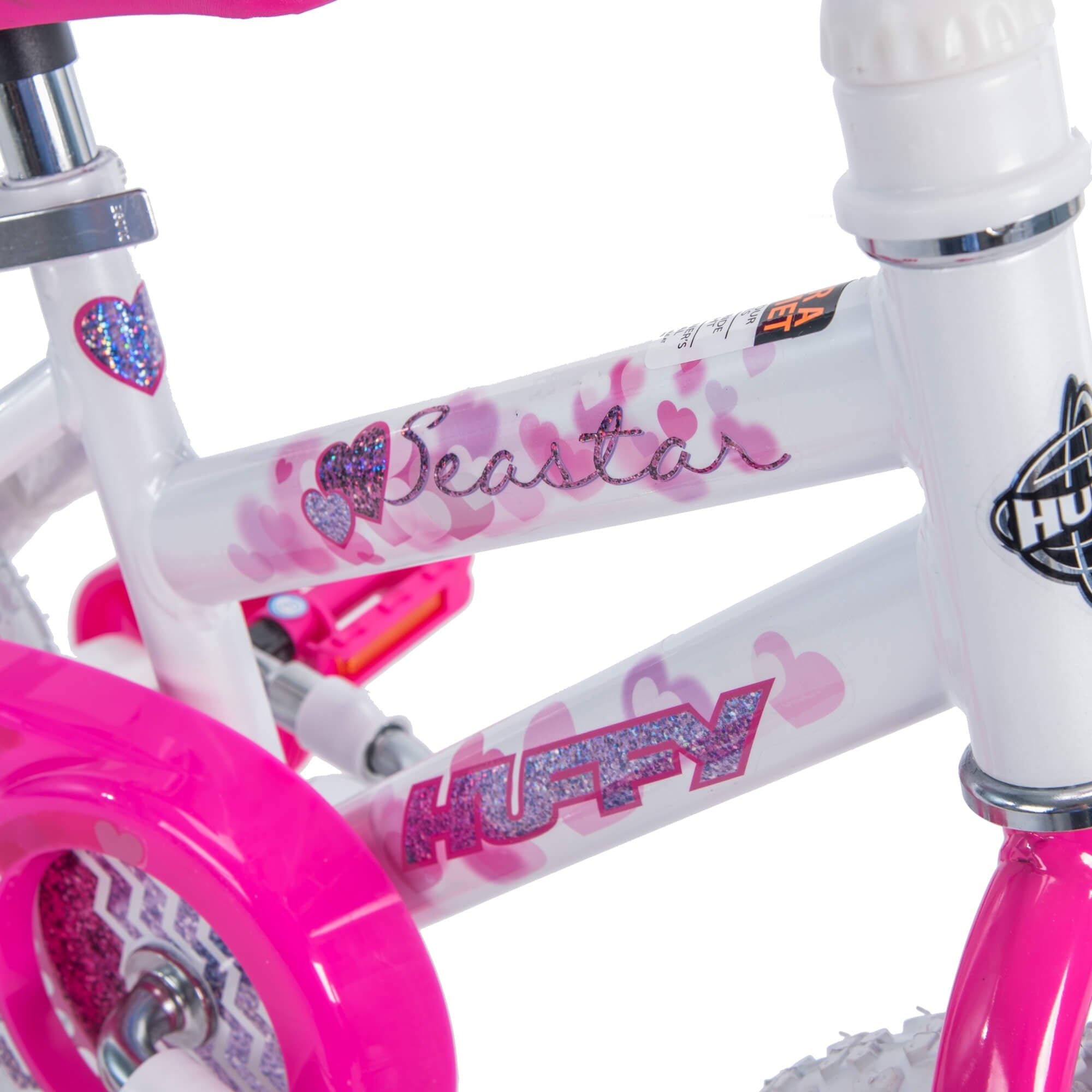 12 in. Sea Star Kids Bike for Girl ages 3 - 5 years. White