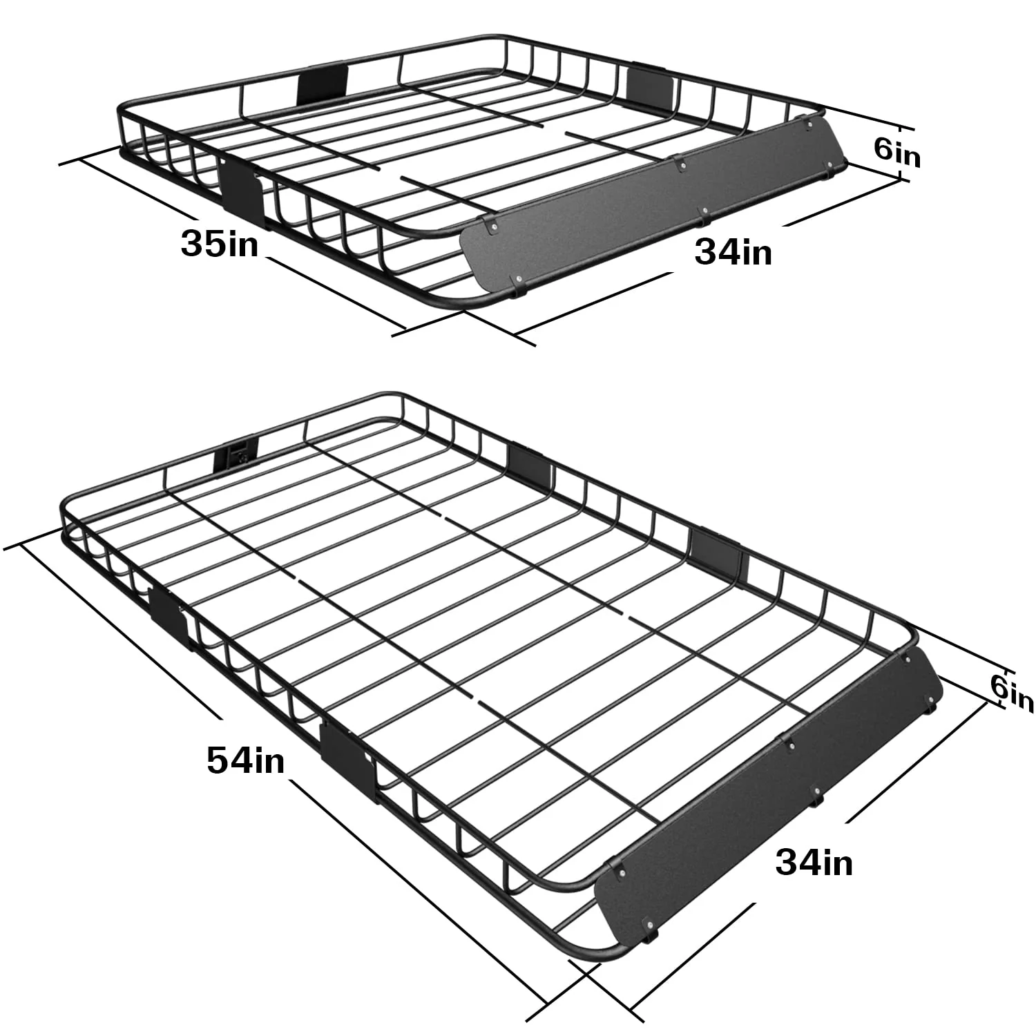 WEIZE 54 x 34 Heavy Duty Roof Rack. Rooftop Cargo Carrier Basket