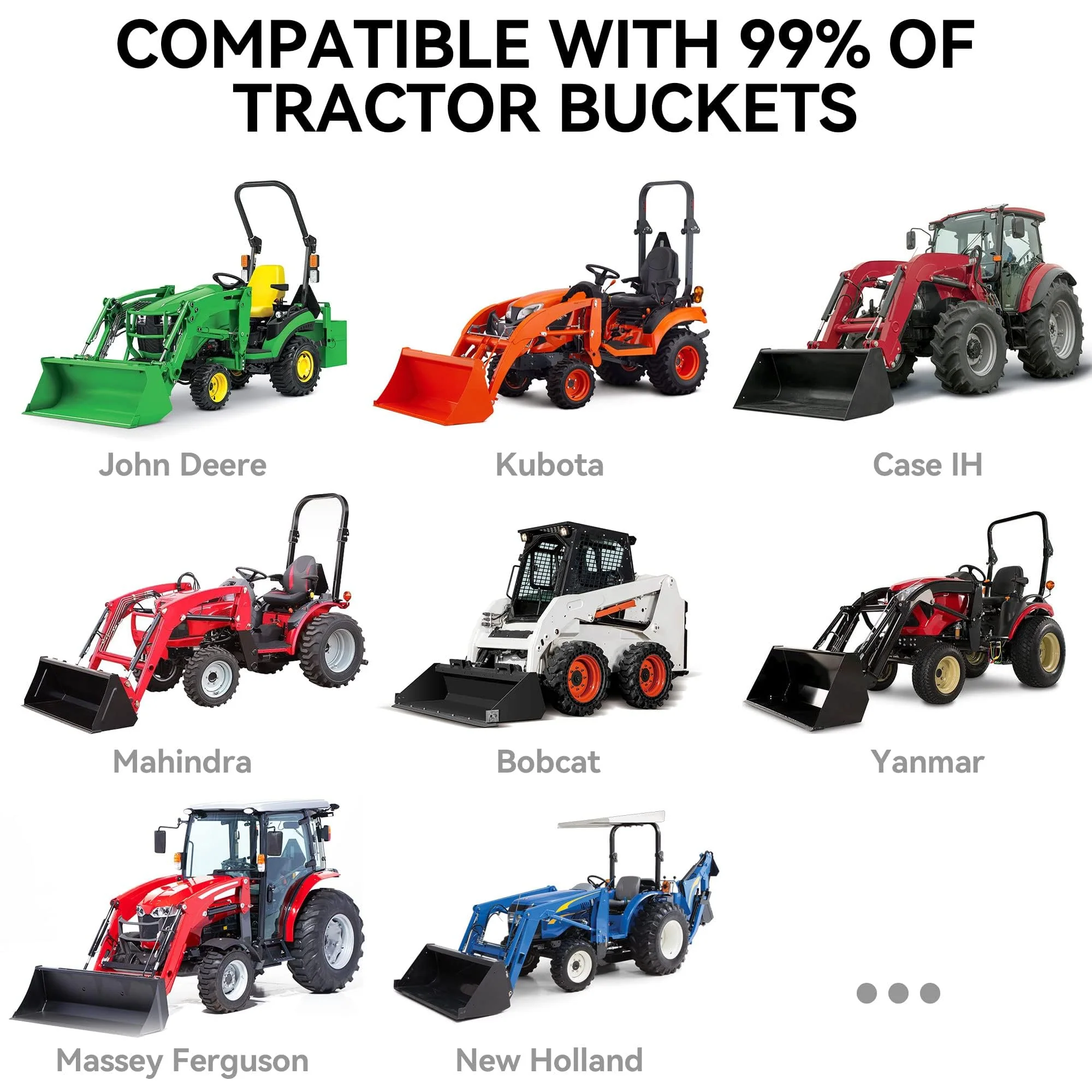 YINTATECH 60 4000lbs Clamp on Pallet Forks Heavy Duty Tractor Forks