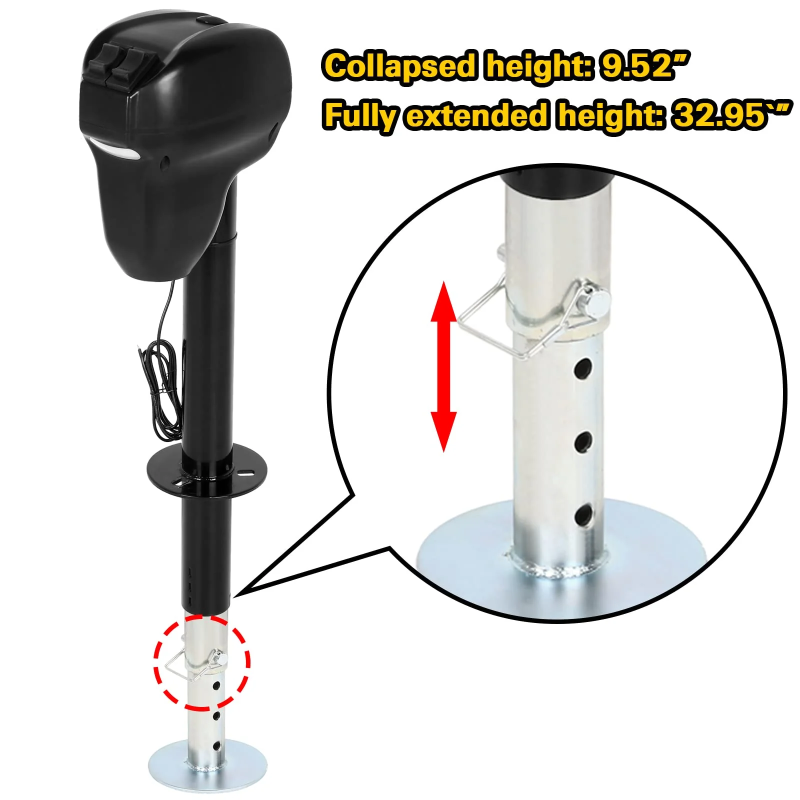 Weize 5000 Lb Power Tongue Electric Trailer Jack