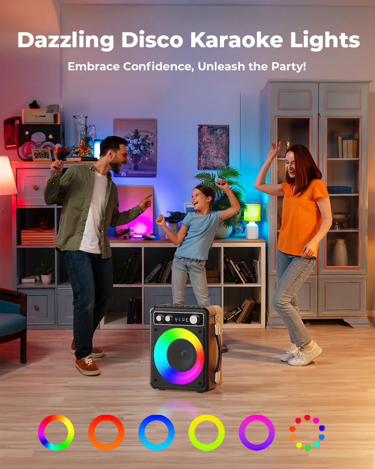 BONAOK Karaoke Machine. Portable Bluetooth Speaker