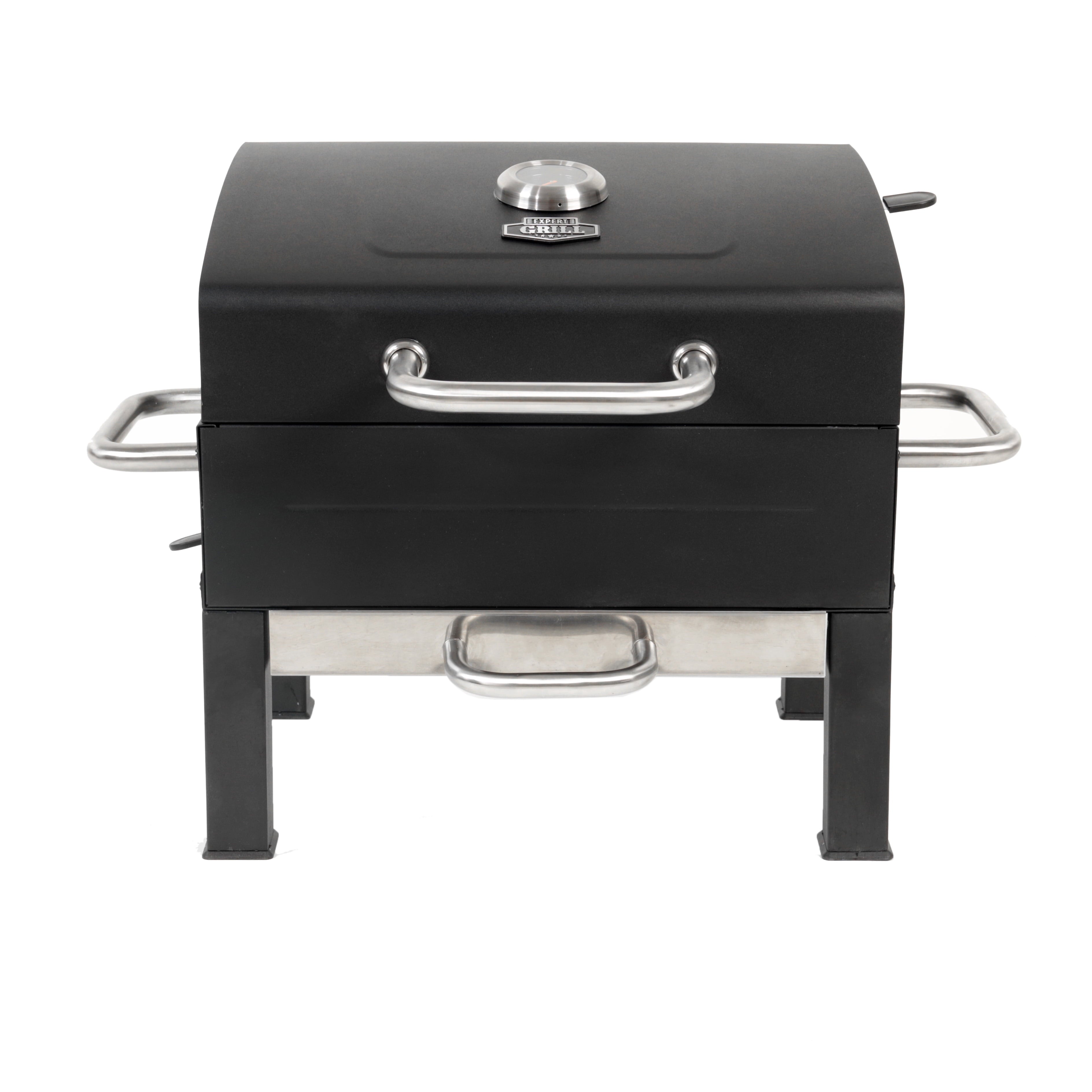 Grill Premium Portable Charcoal Grill. Black and Stainless Steel