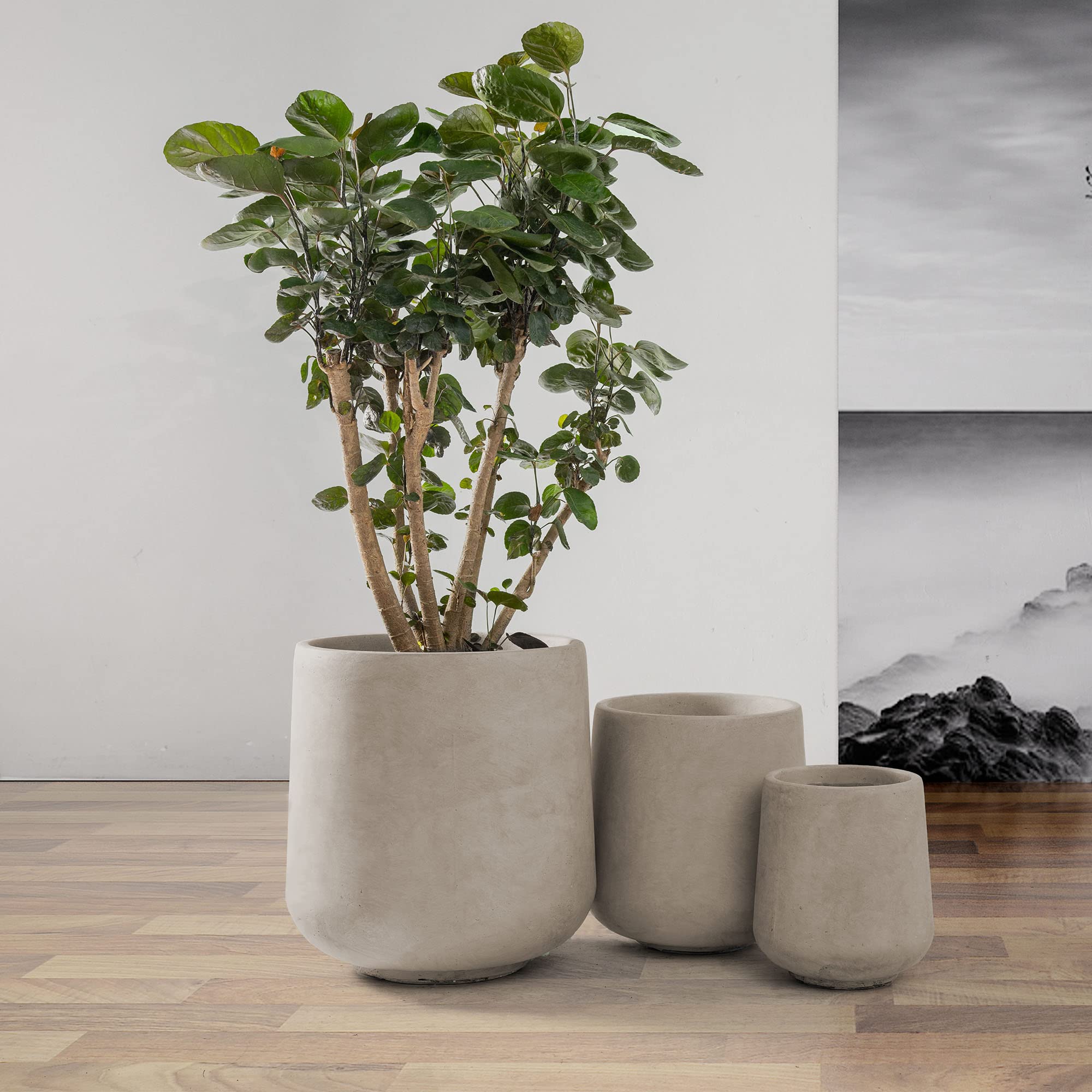 Kante 15.3+11.6+8.2 Dia Round Concrete Planter