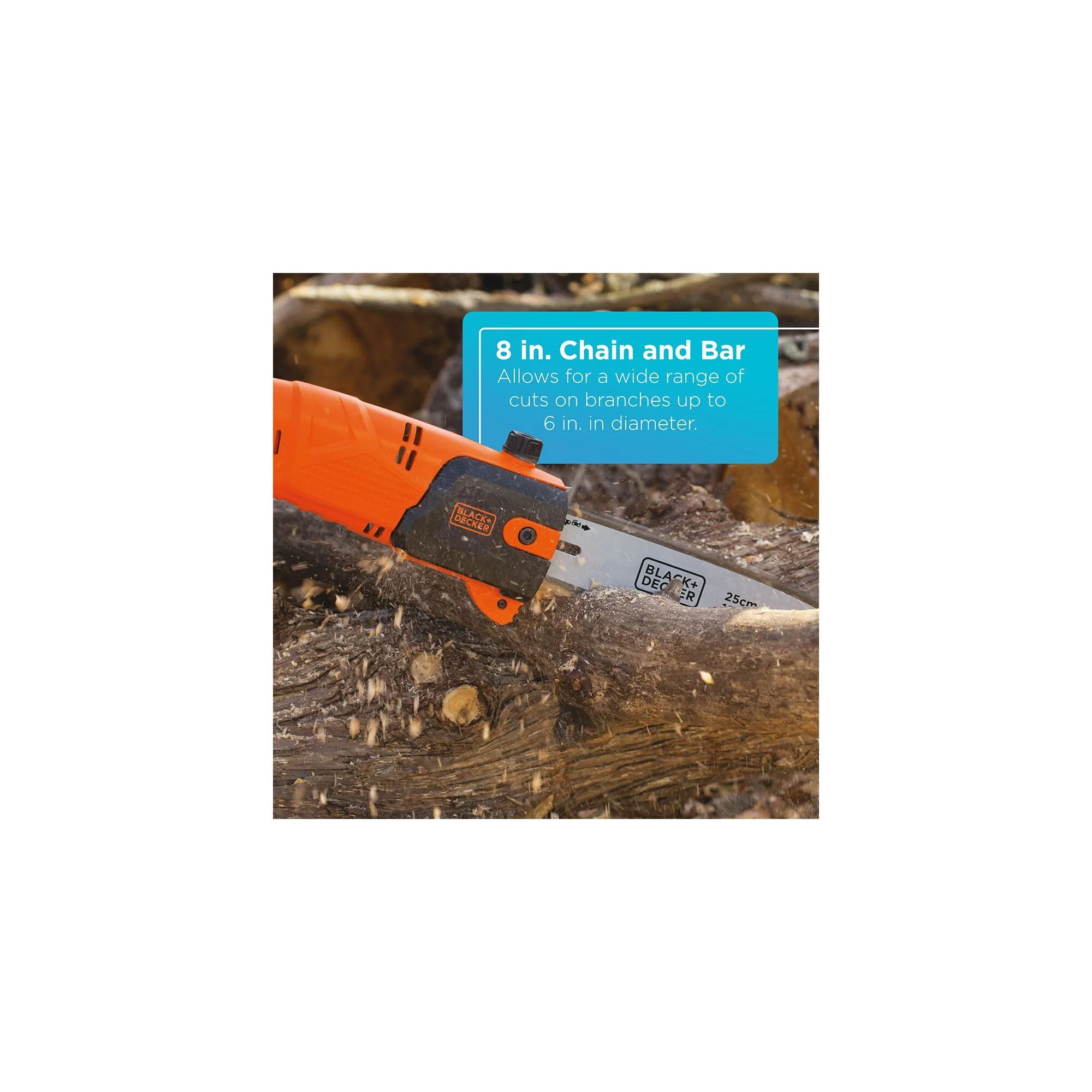 BLACK+DECKER Cordless 8 Inch 20V Max Pole Saw