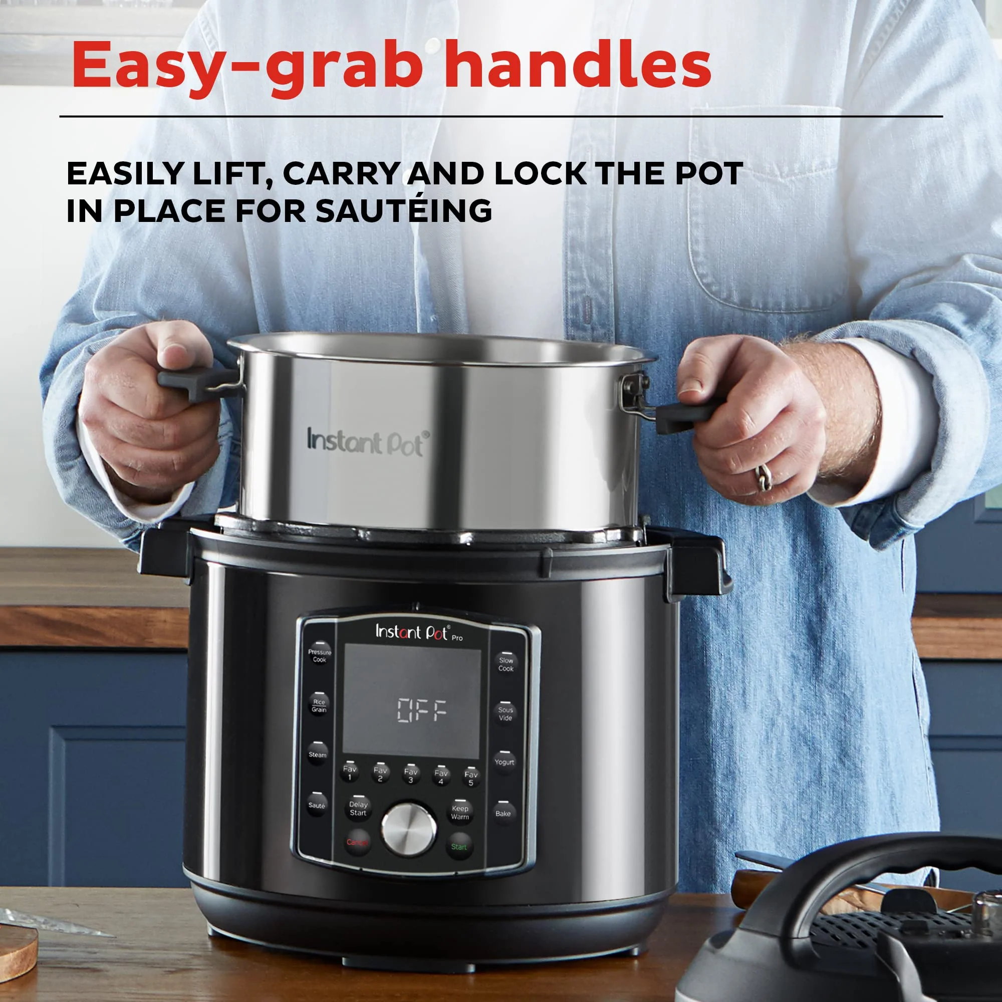 Instant Pot Pro 8 QT 10-in-1 Pressure Cooker. Rice/Grain Cooker