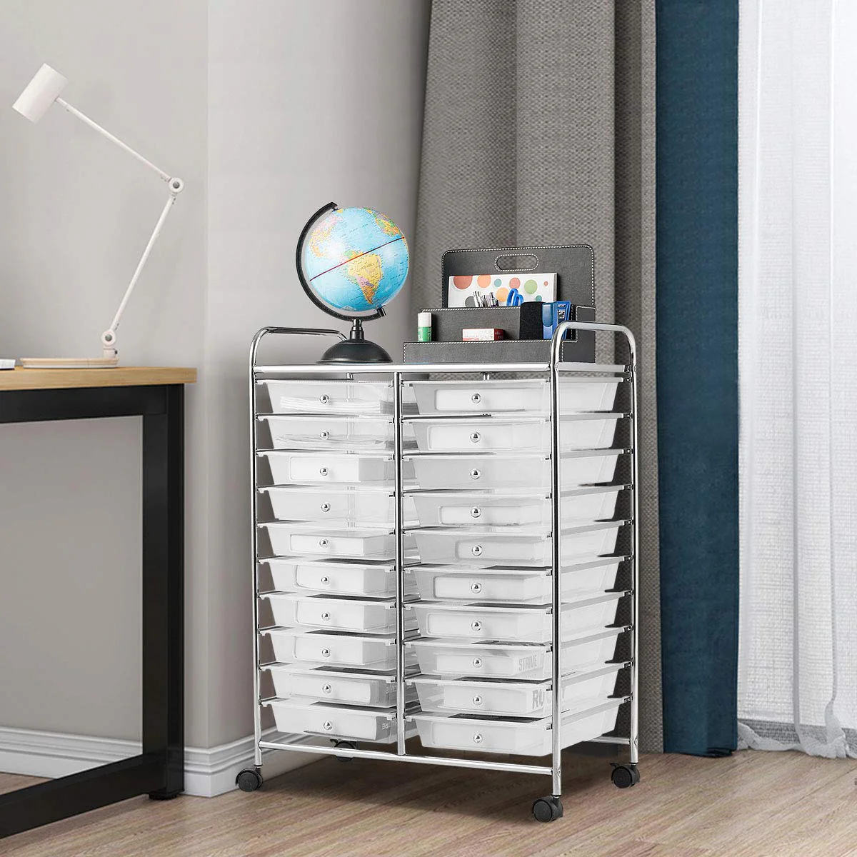 Giantex Storage Drawer Carts. 20-Drawer Organizer