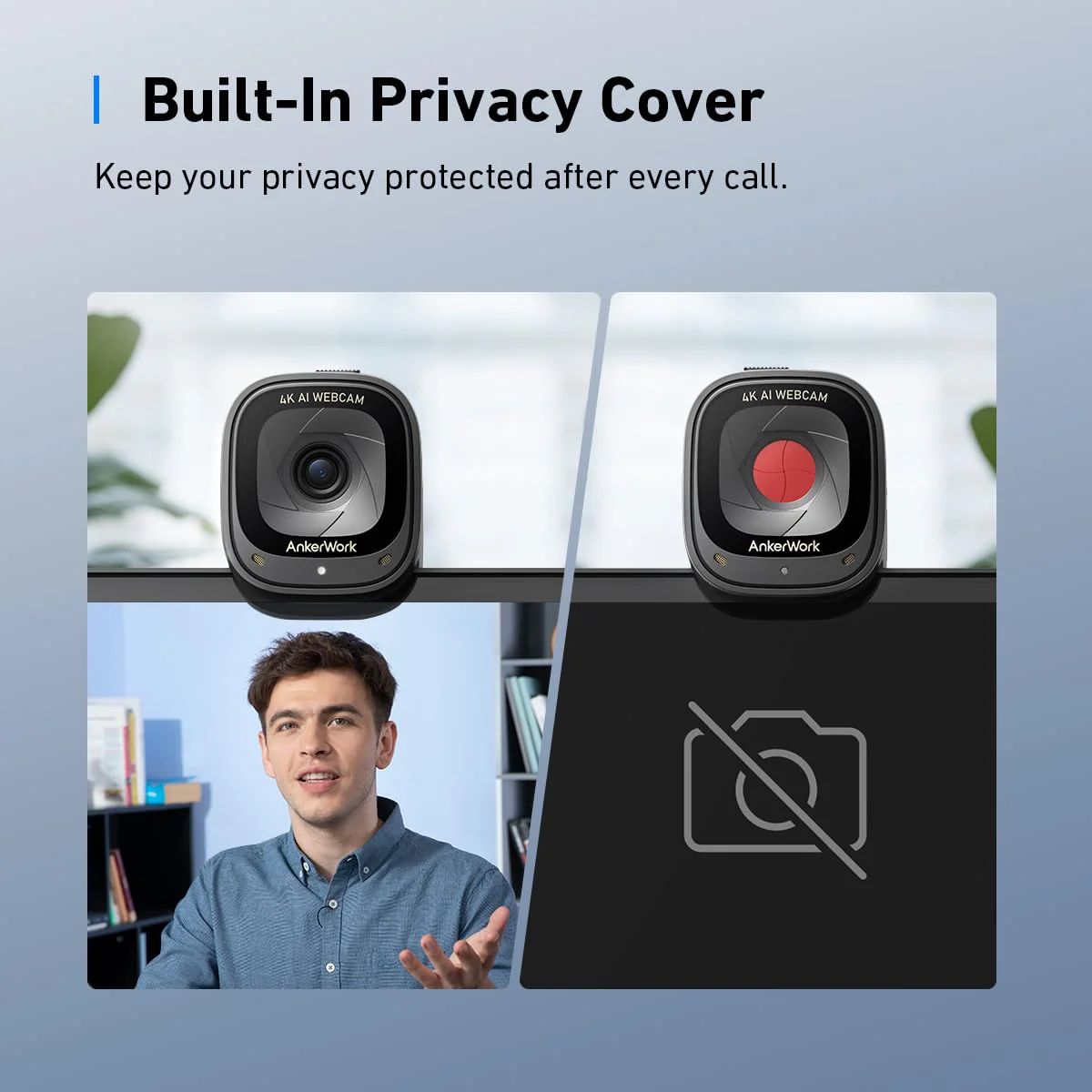 AnkerWork C310 Webcam. 4K Webcam. 12 Megapixel