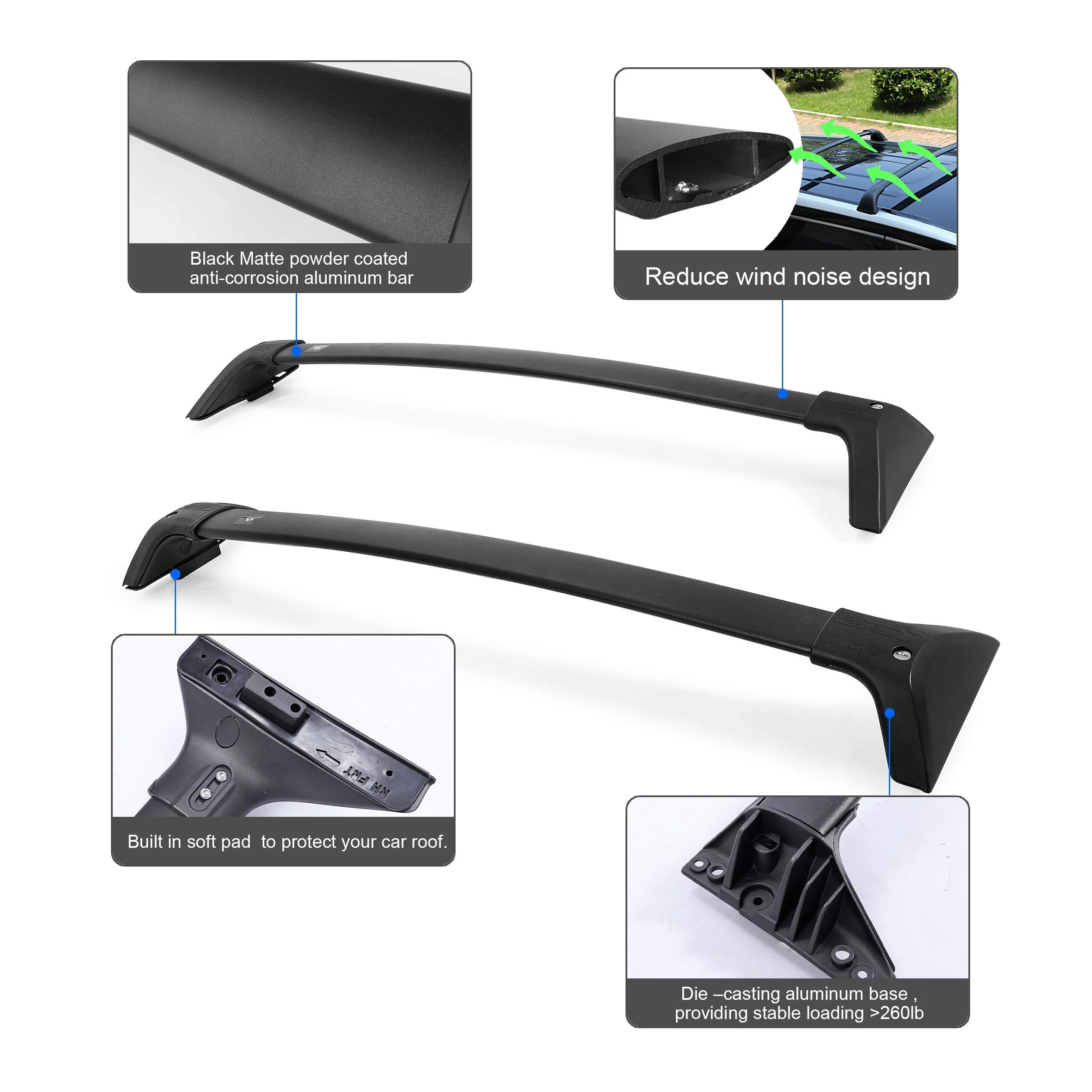 Autekcomma Roof Rack Cross Bars