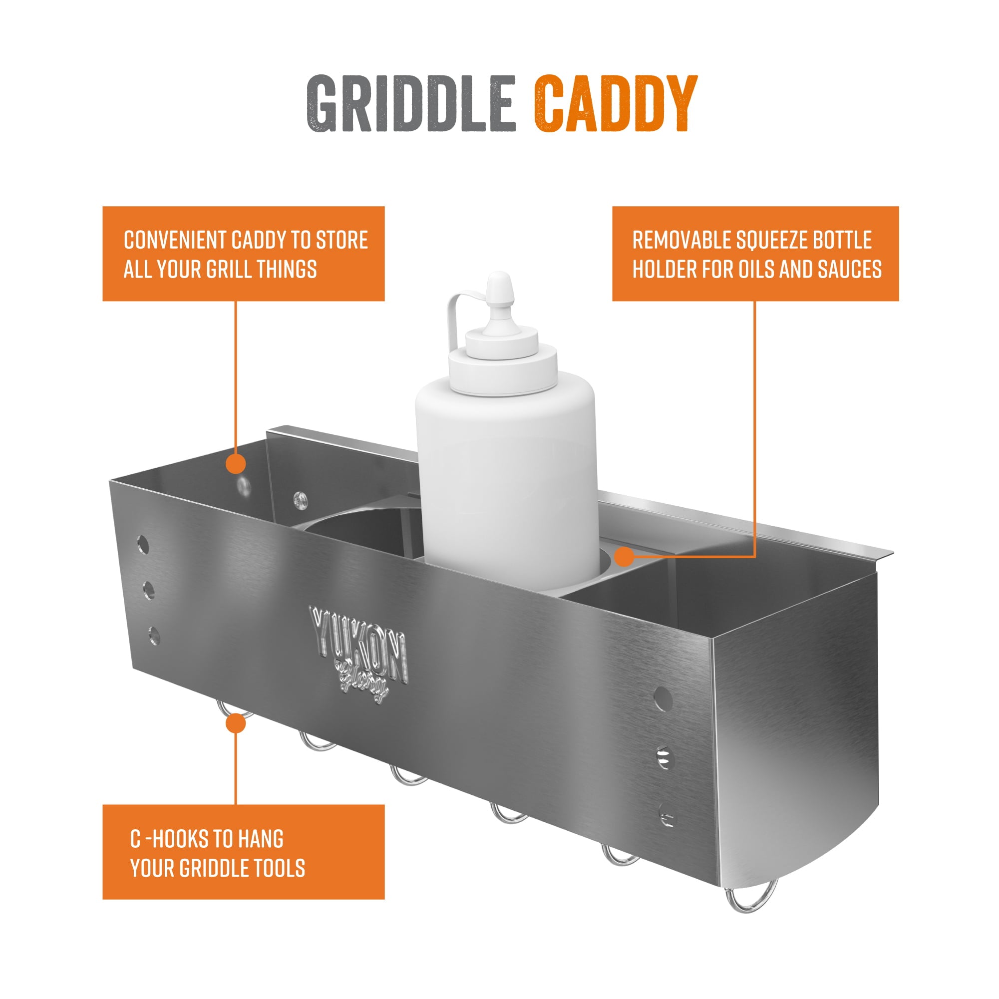 Glory BBQ Caddy Organizer Original Stainless Steel Griddle Caddy The Grill Caddy Designed for Char-Broil Model 463377319 Performance 4-Burner Cart Style Grills - Clean & Organized Grill Station