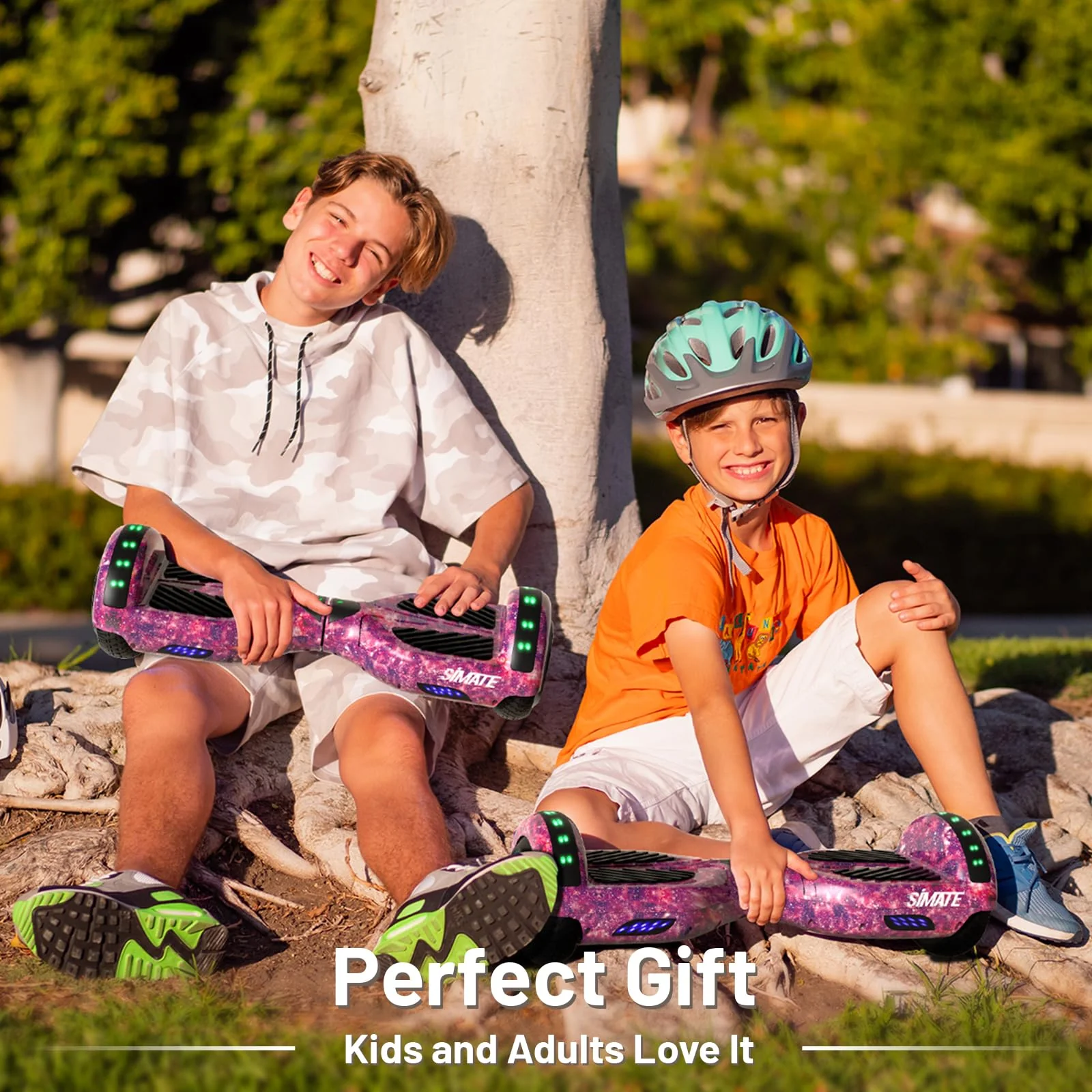 SIMATE 6.5 Hoverboard with Bluetooth & LED Lights