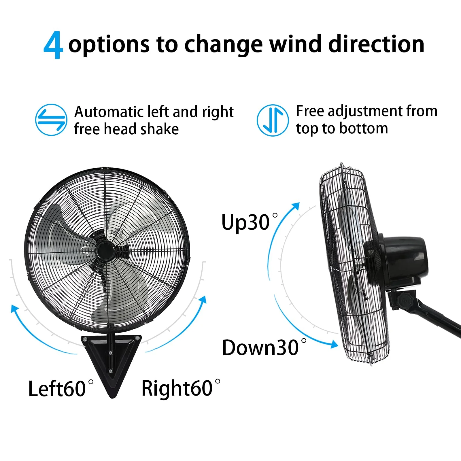 WARMLREC 18In Wall Mount Fan. 120�� Oscillating Fan