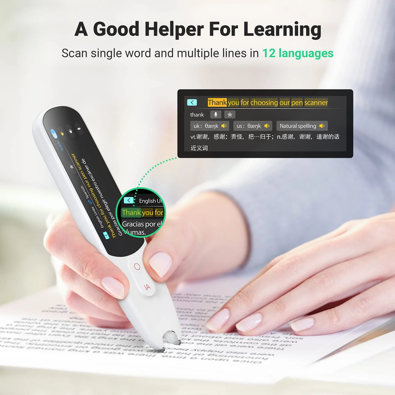 SVANTTO Pen Scanner. Text to Speech Device for Dyslexia