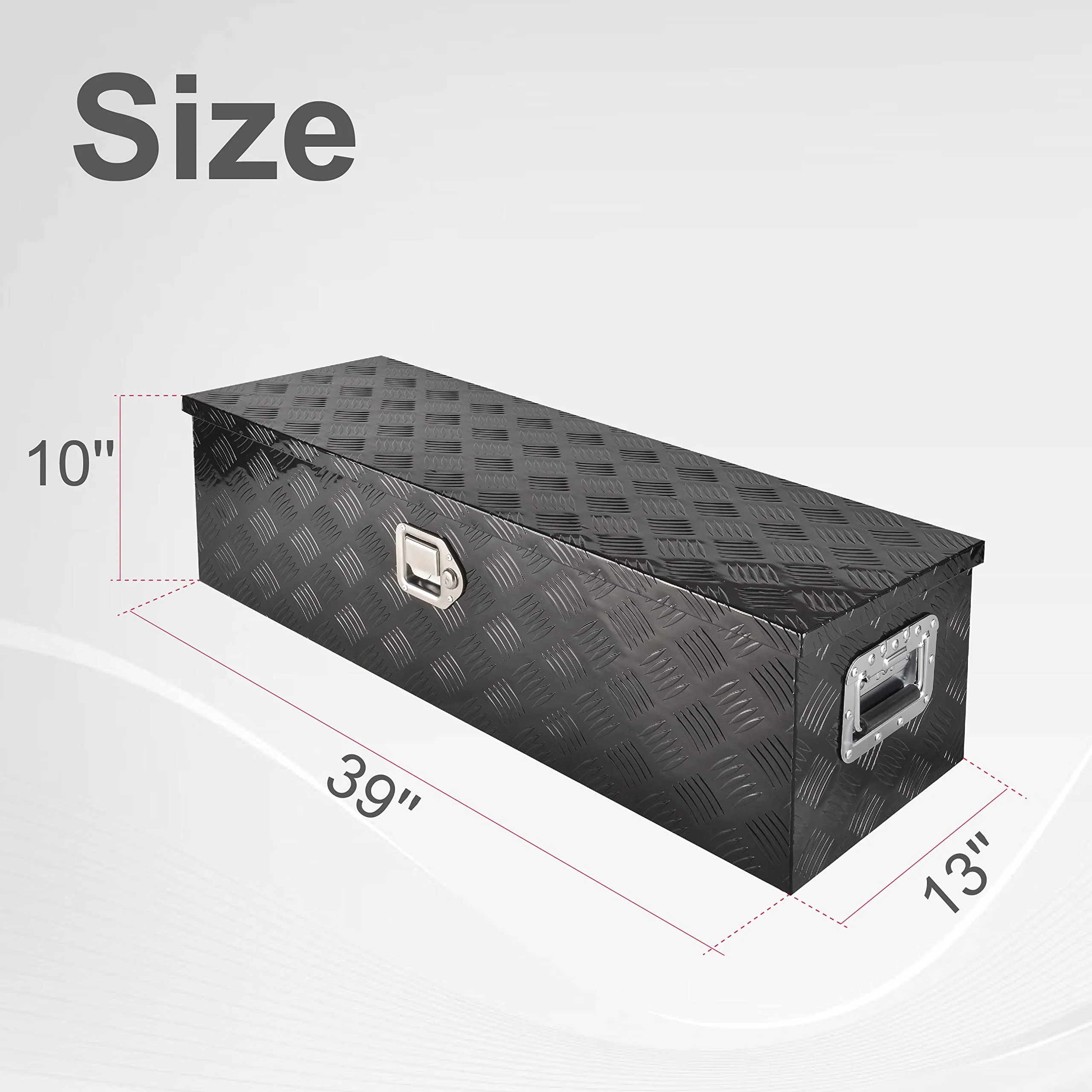 FGJQEFG 39 Inch Aluminum Heavy Duty Truck Bed Tool Box