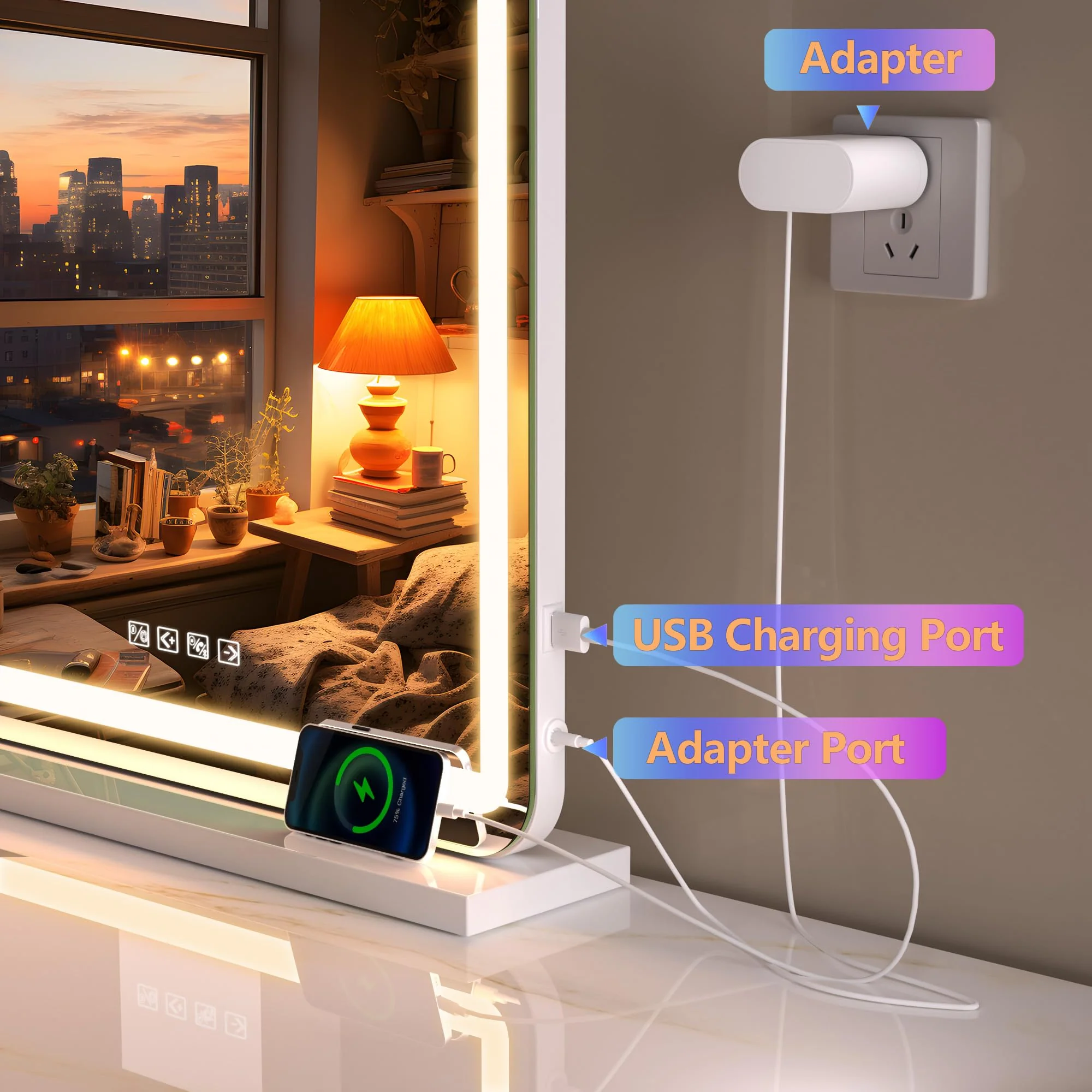 Hasipu 32 x 22 LED Vanity Mirror with Lights