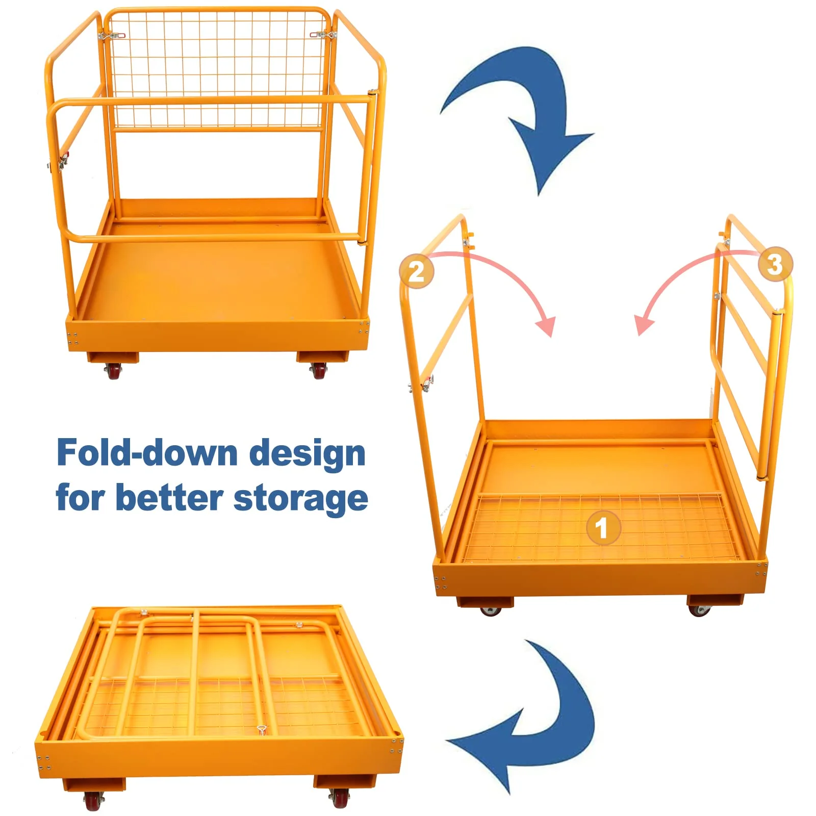 Sidasu Forklift Safety Cage 36x36 Inches Forklift Work Platform