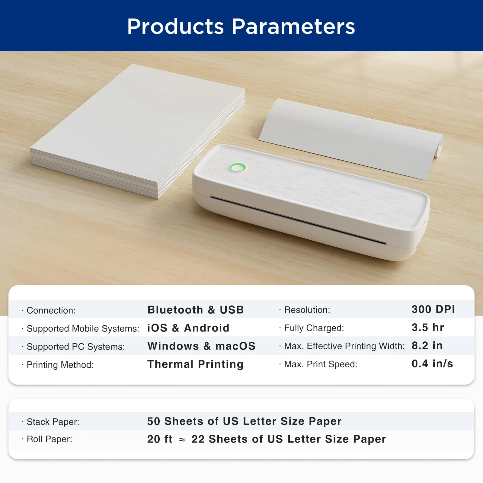 SUPVAN Portable Printer Wireless for Travel