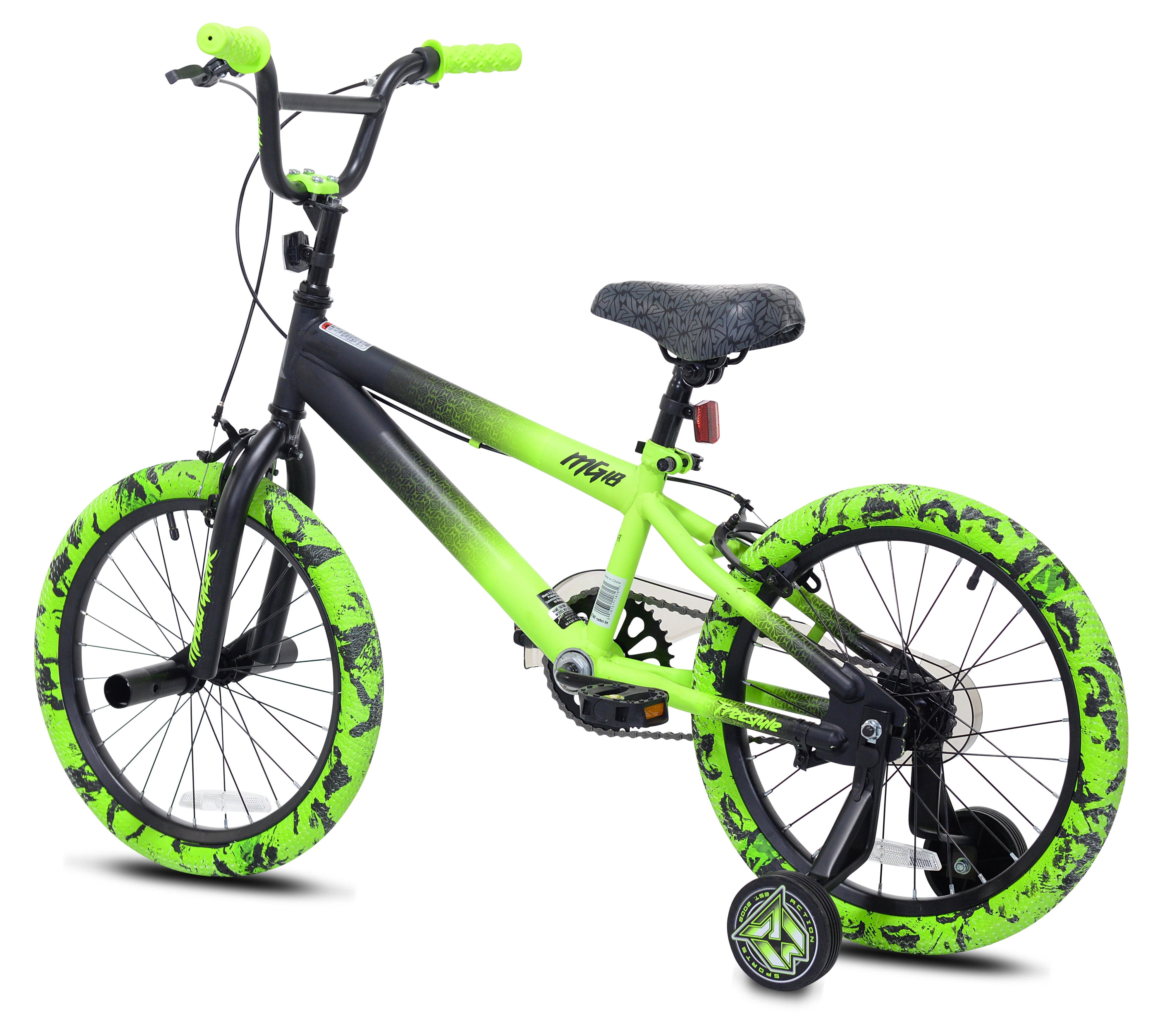 Bicycles 18 Madd Gear MG18 BMX Boy's Bike. Black and Green