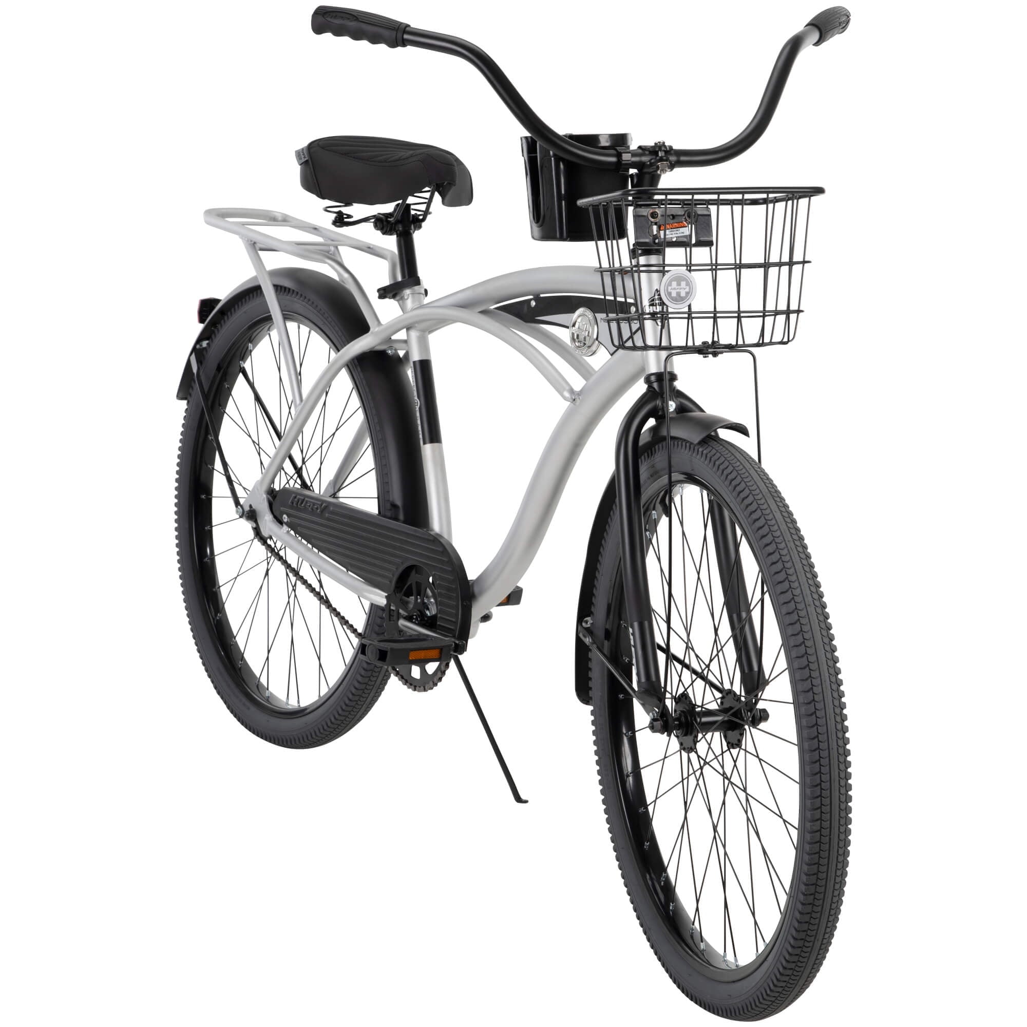 26 In. Nel Lusso Men¡¯s Beach Cruiser Bike. Silver