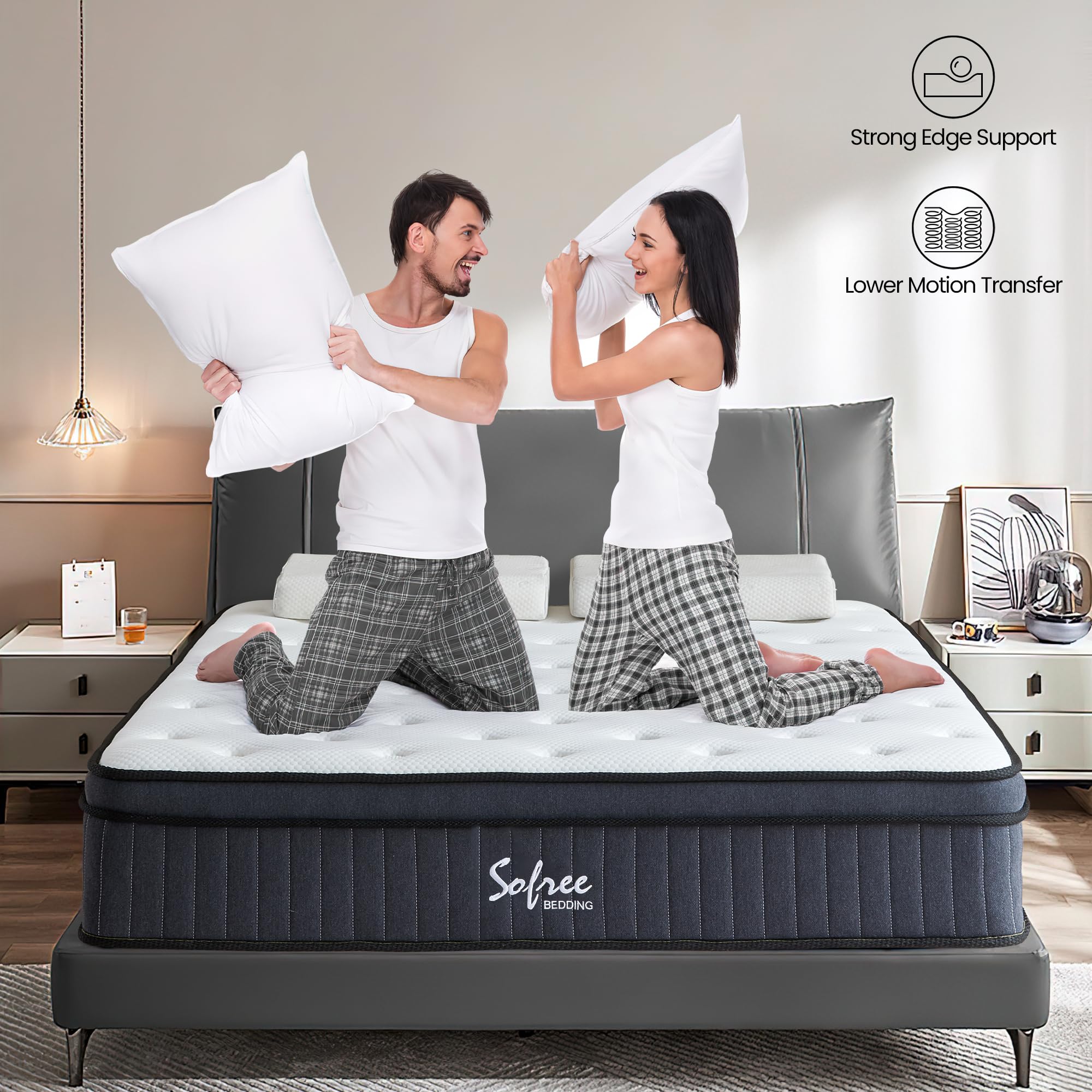 Sofree bedding 12 Inch Memory Foam Hybrid Mattress