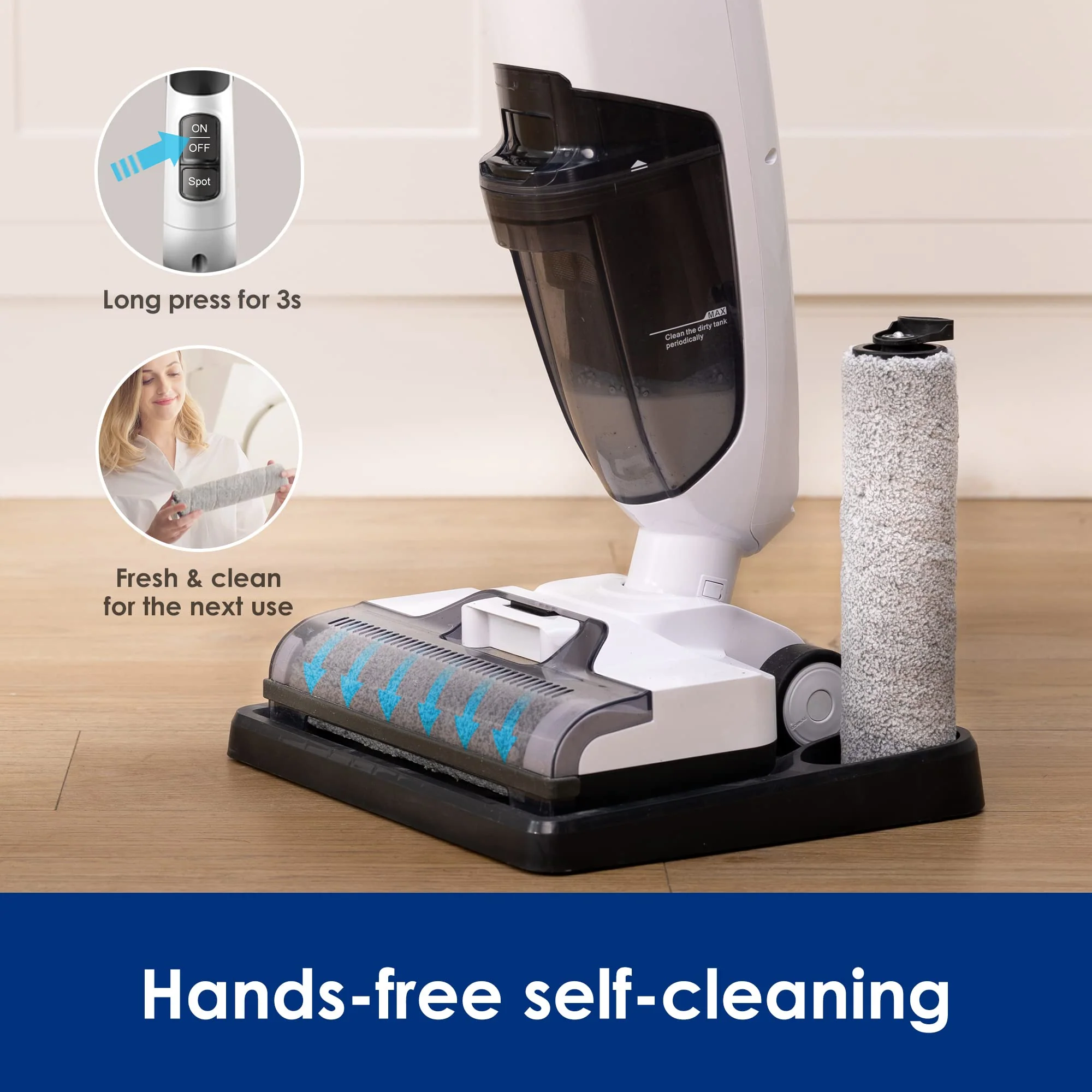 Tineco iFLOOR 2 Complete Cordless Wet Dry Vacuum Floor Cleaner and Mop