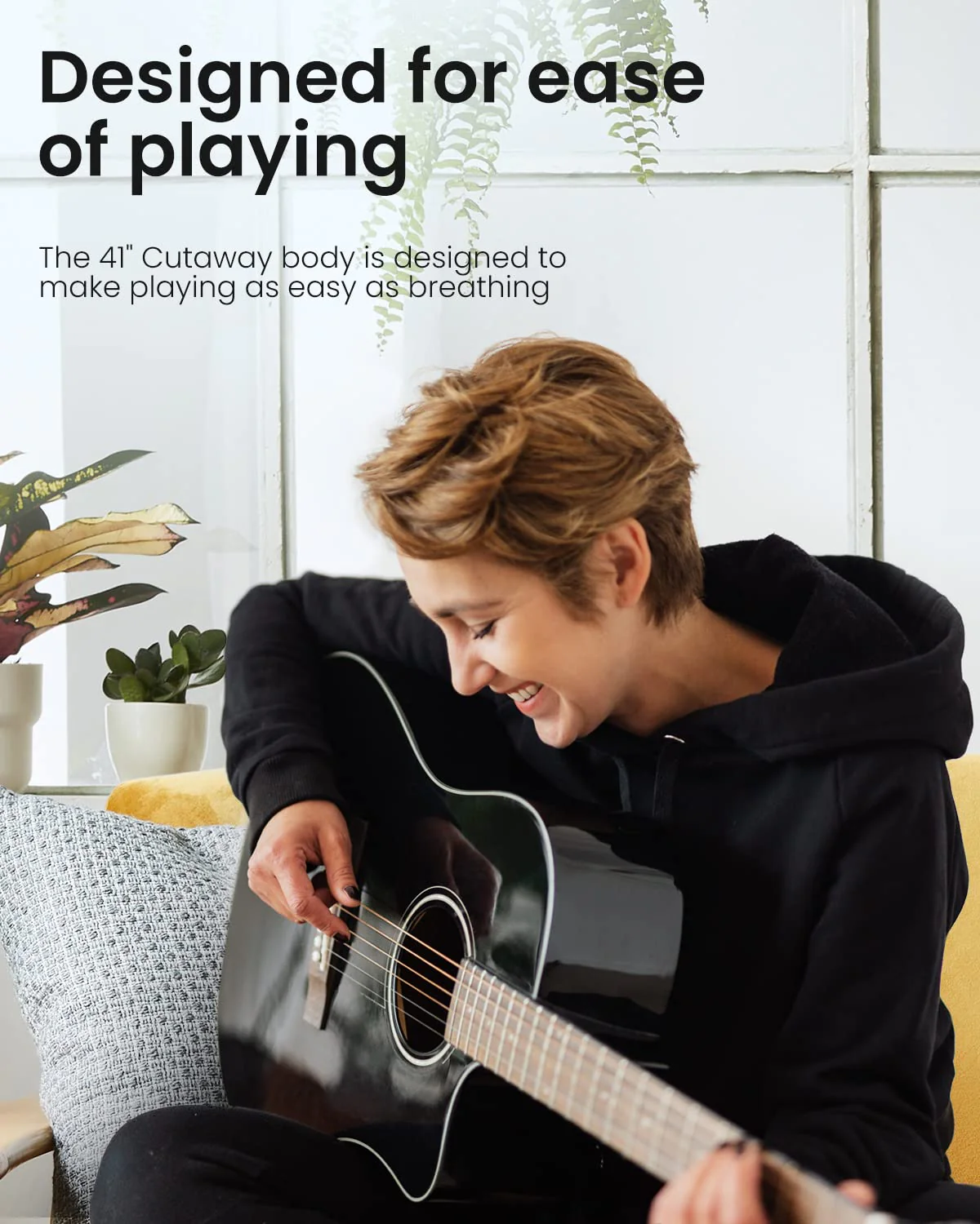 Moukey 41 Acoustic Guitar for Beginner Adult Teen