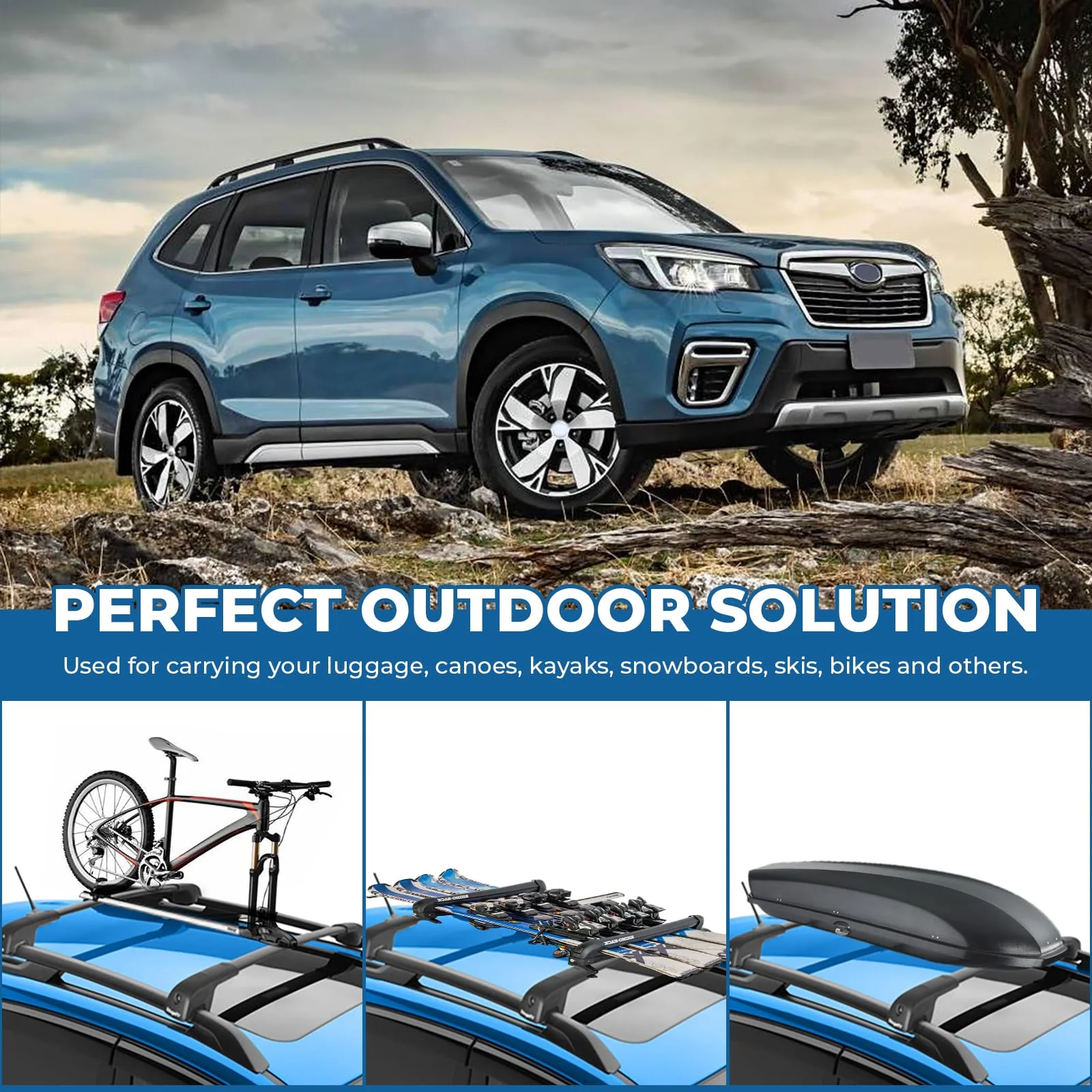 BougeRV Car Roof Rack Cross Bars Compatible with Lock