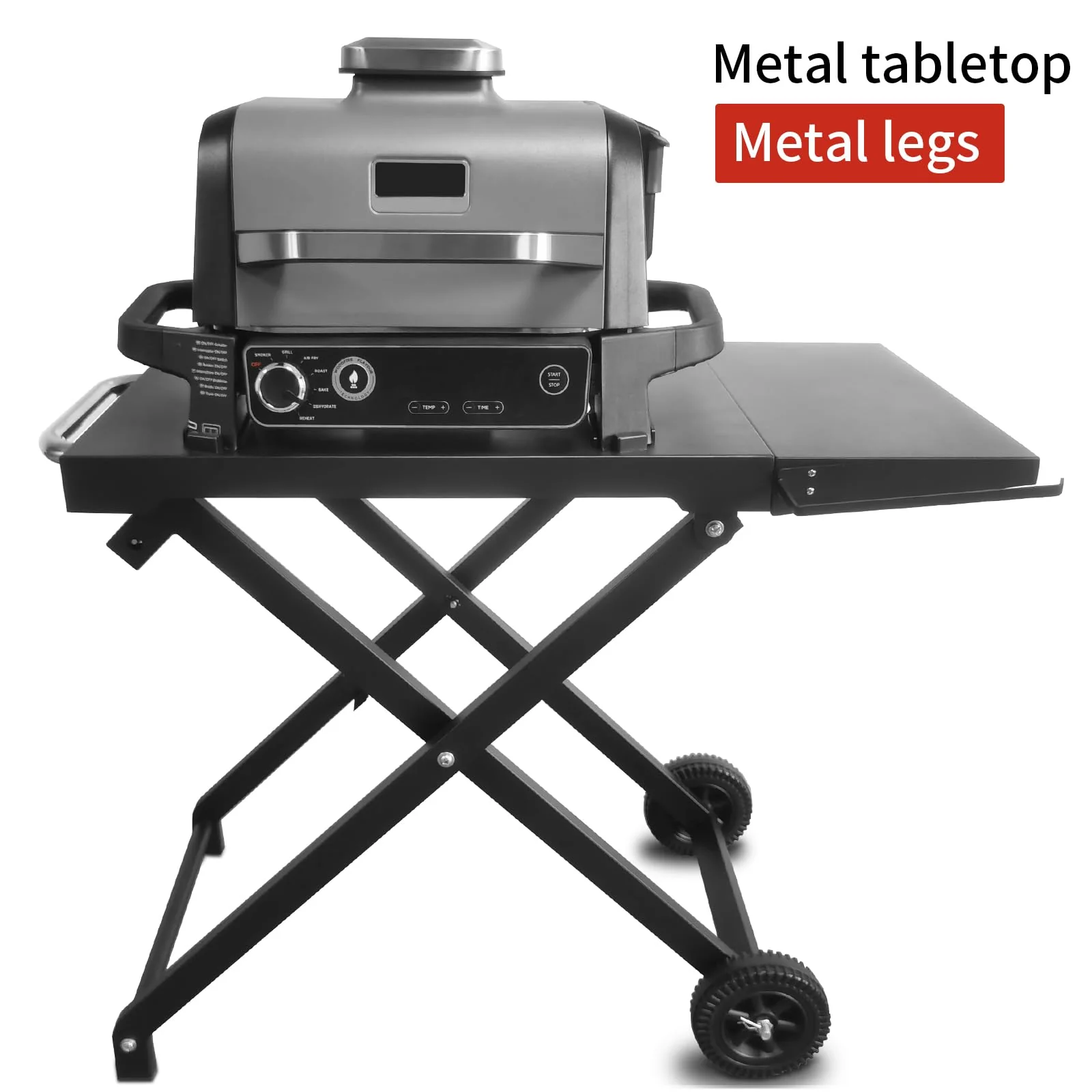 BSARTE METAL Collapsible Grill Stand Fits Ninja Outdoor XSKSTAND