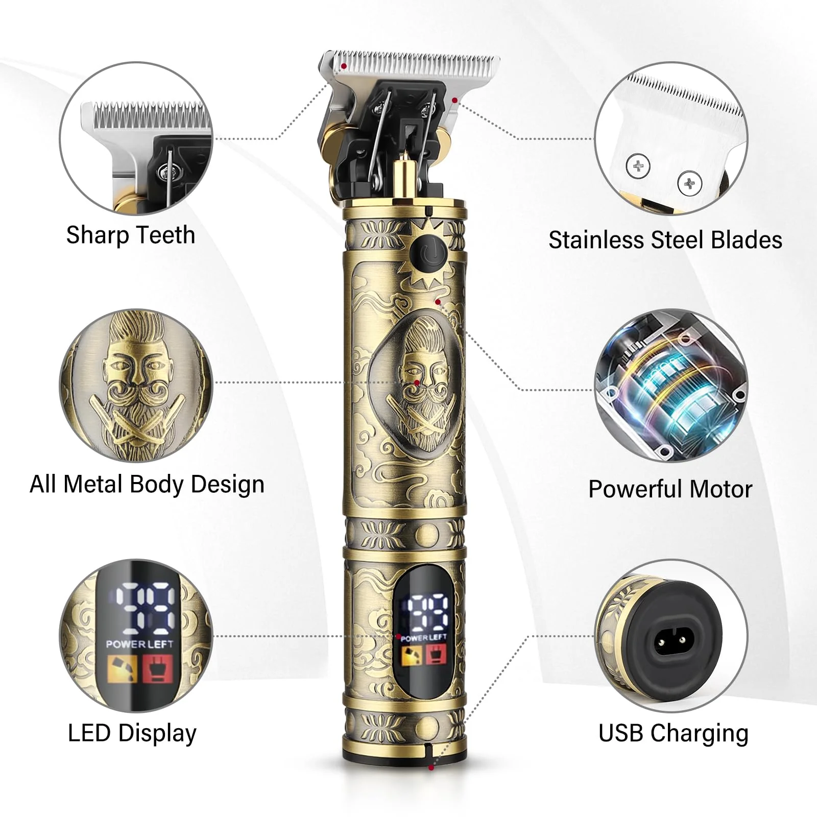 GSKY Professional Hair Clippers for Men. Beard Trimmer Kits & Sets