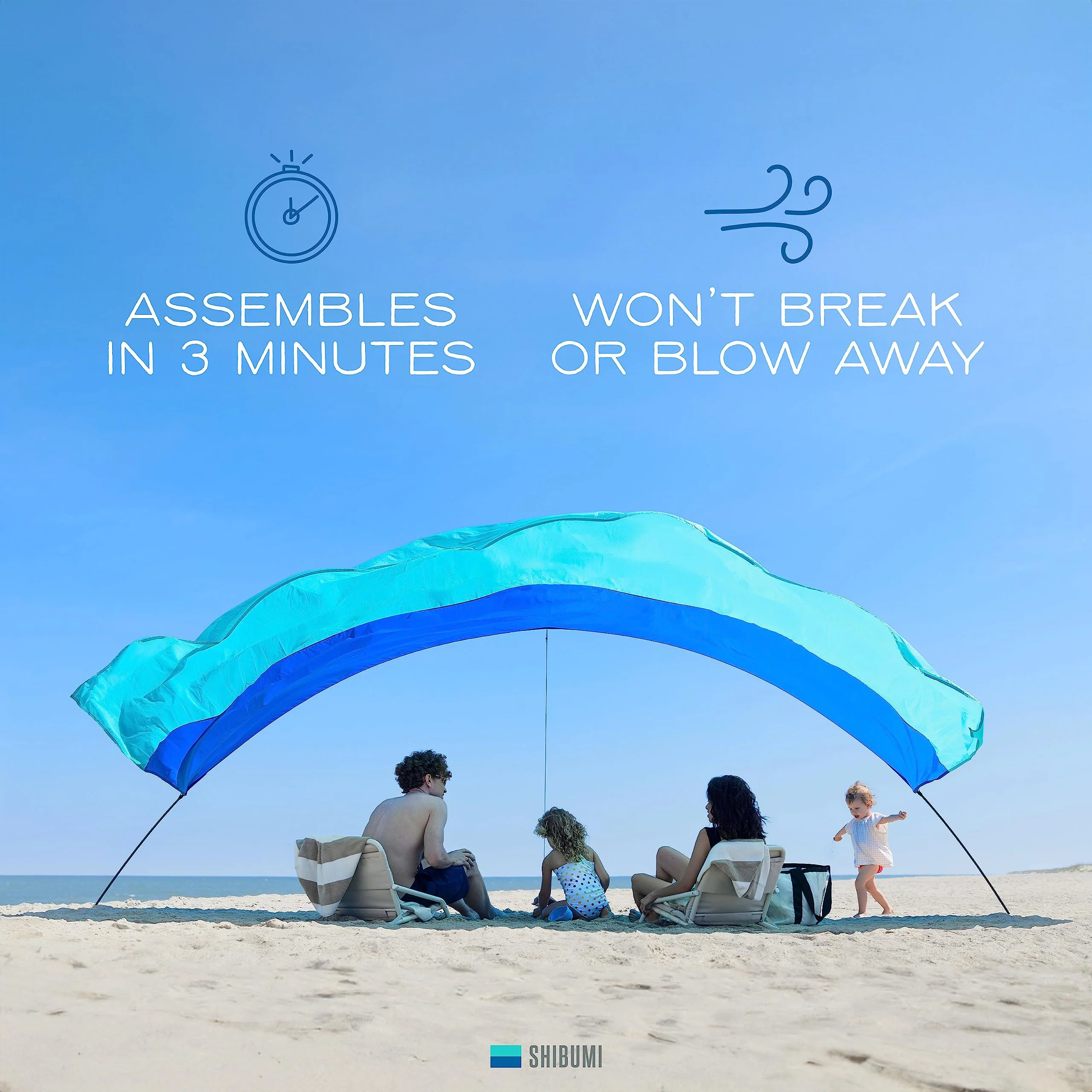 Shibumi Shade Beach Shade with 150 Sq. Ft. of Shade
