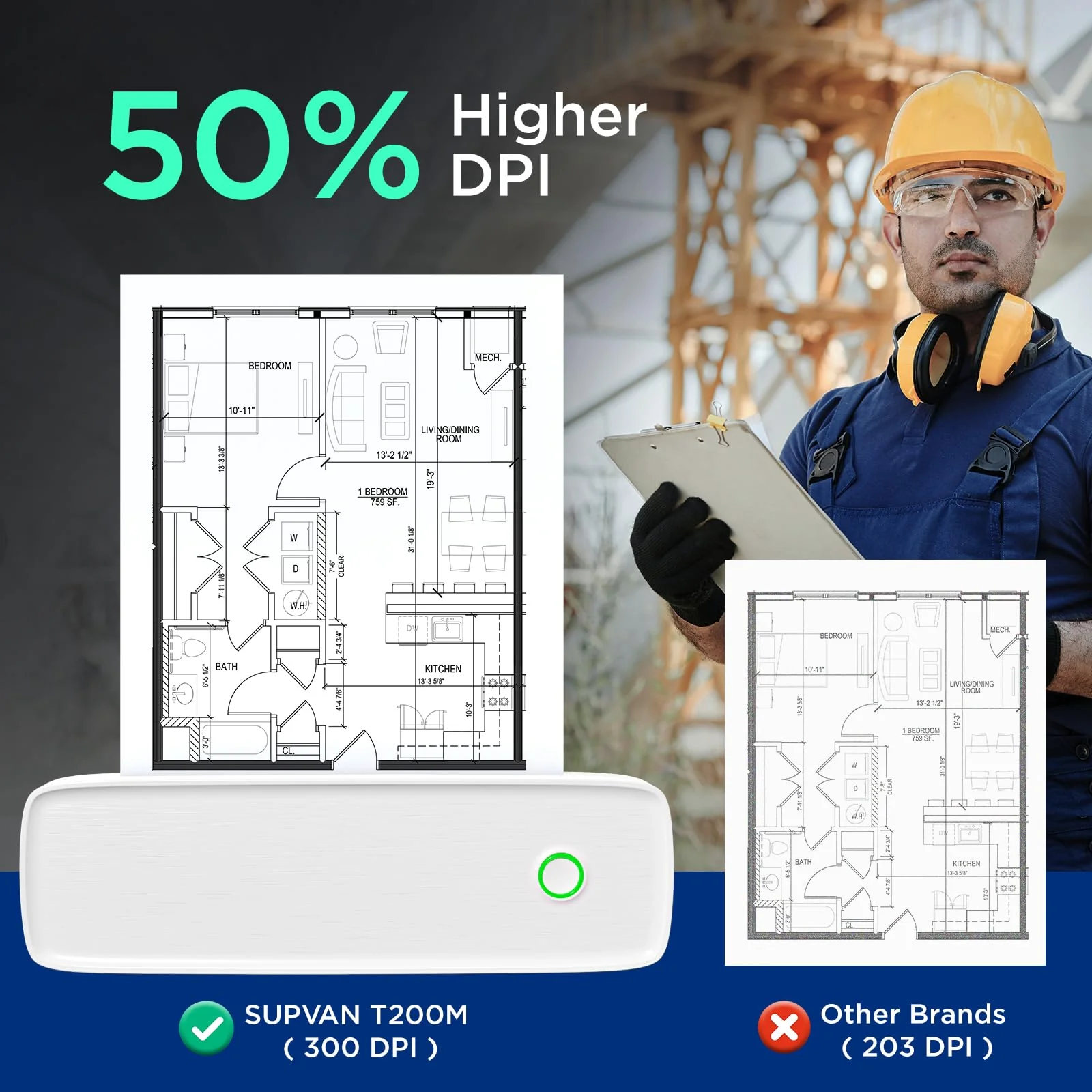 SUPVAN Portable Printer Wireless for Travel