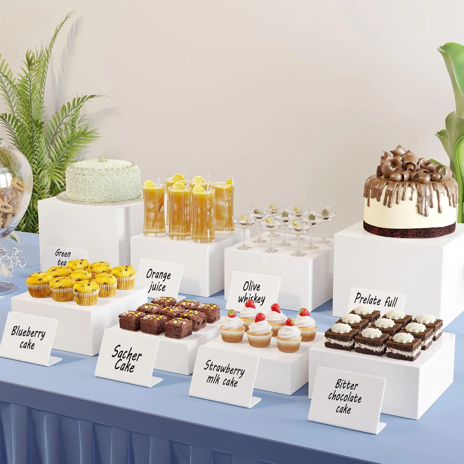 Neatsure 8PSC Buffet Risers. Food Risers for Buffet Table