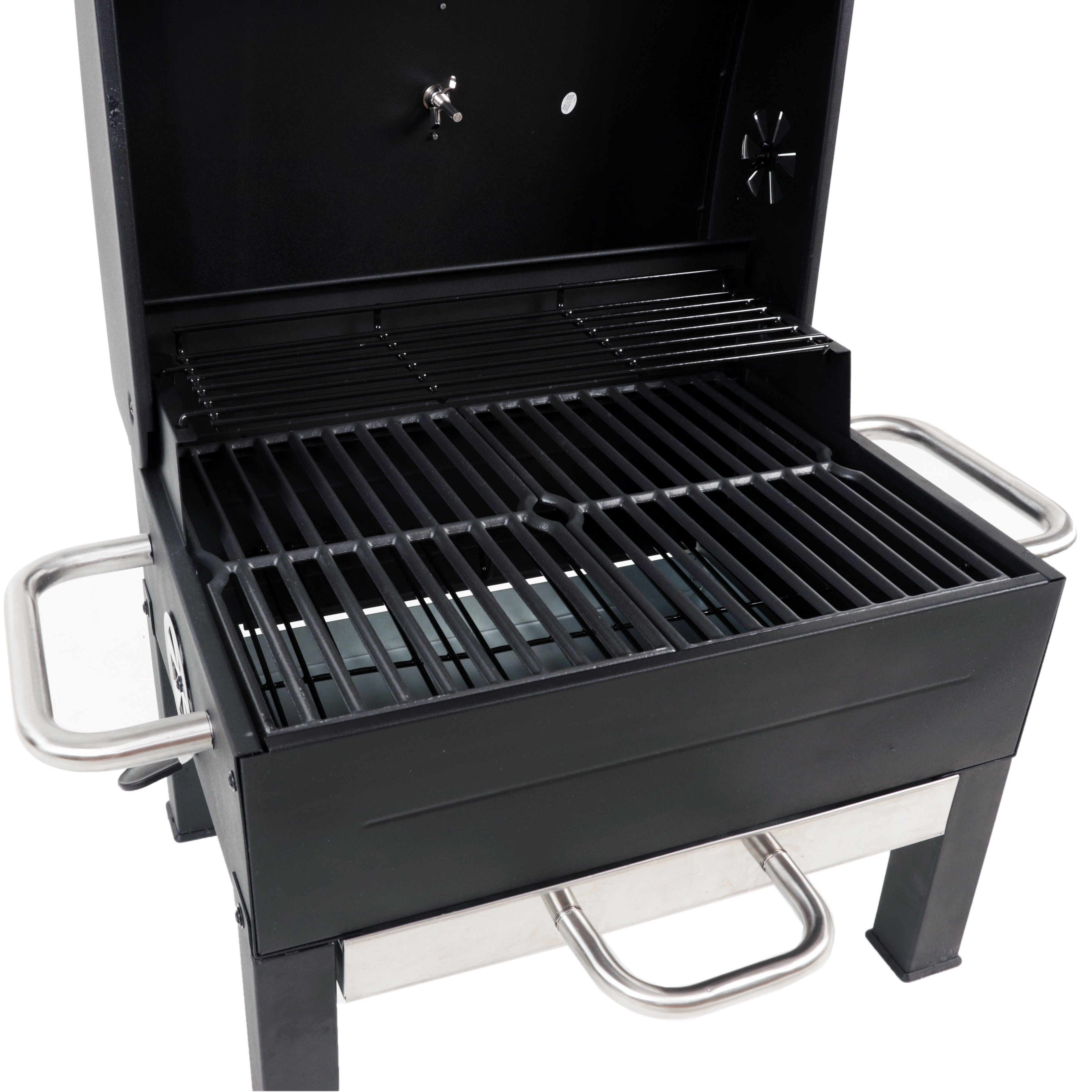 Grill Premium Portable Charcoal Grill. Black and Stainless Steel