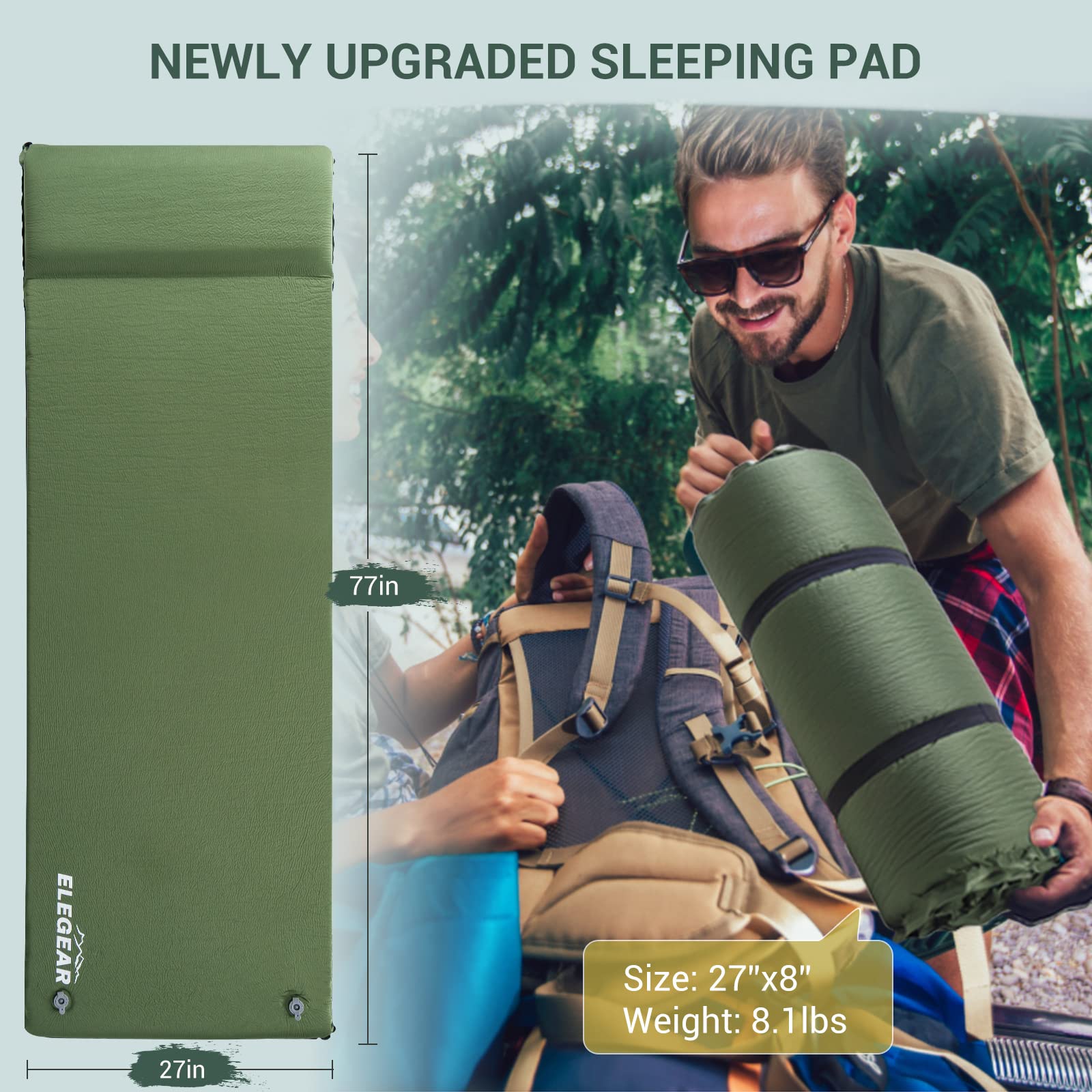 Elegear 3.1 Ultra-Thick Memory Foam Camping Pad