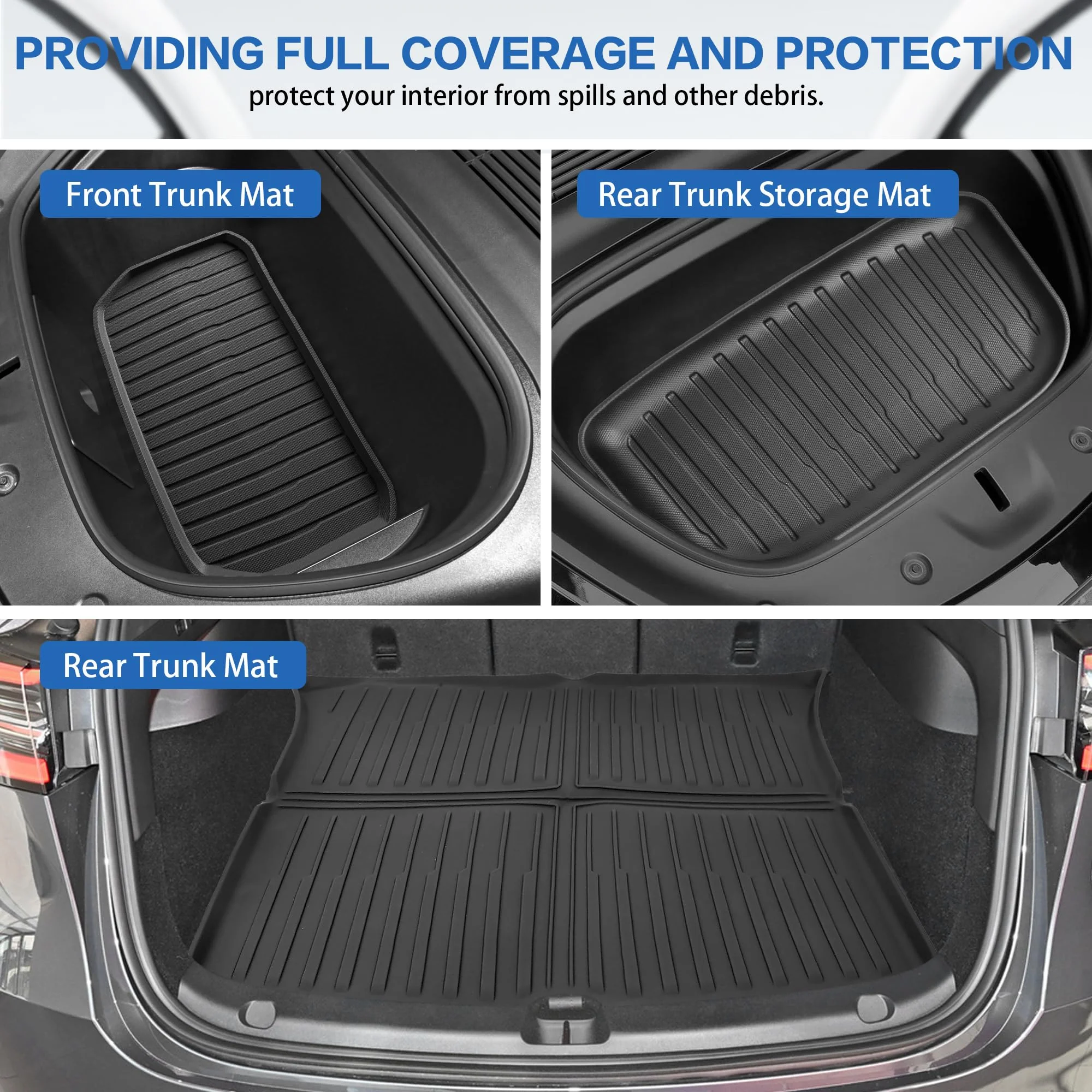 Weize Floor Mats for Tesla Model Y 5-Seat 2021-2023 2022 2024