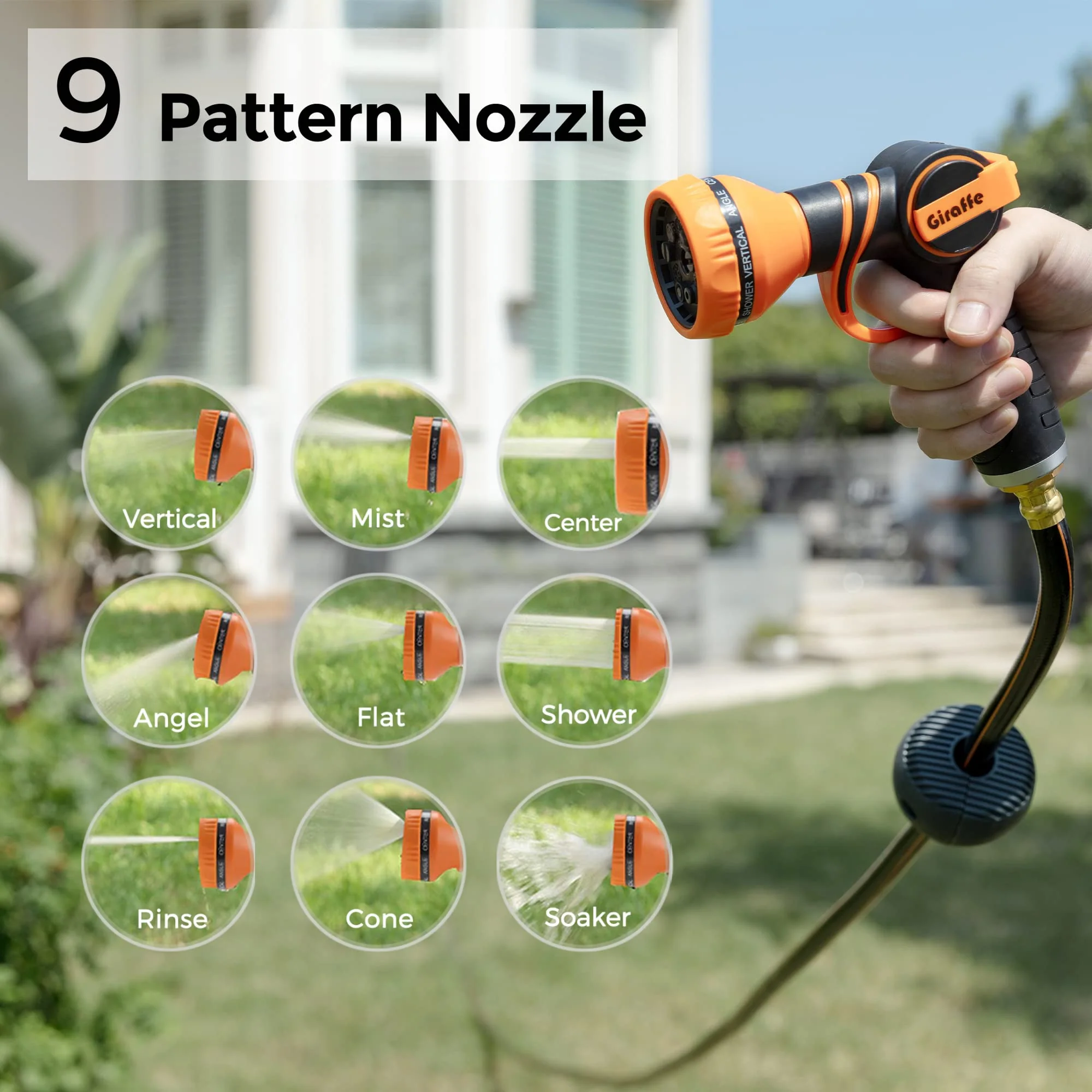 Giraffe Tools Retractable Garden Hose Reel 1/2 Inch x 130 ft
